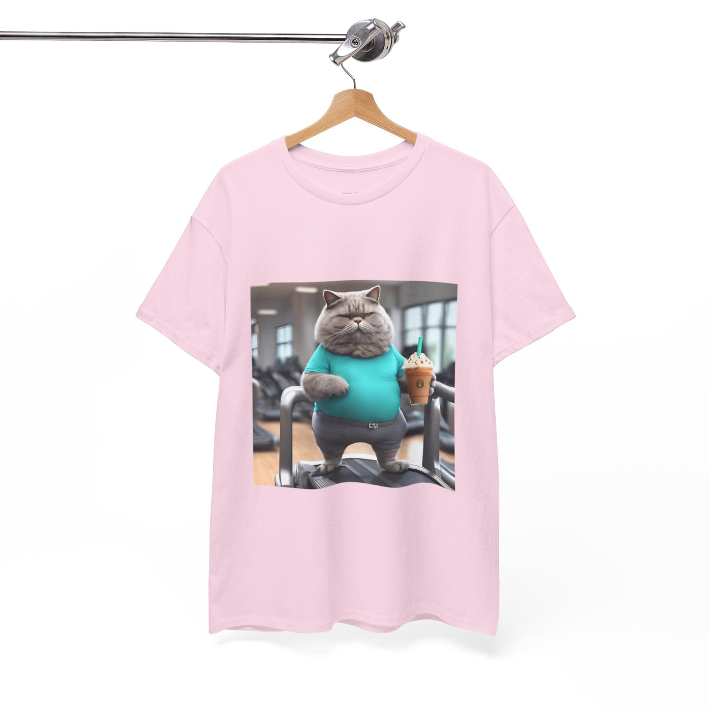 Funny Fat Cat On The Treadmill - Flashlander Gym Shirt