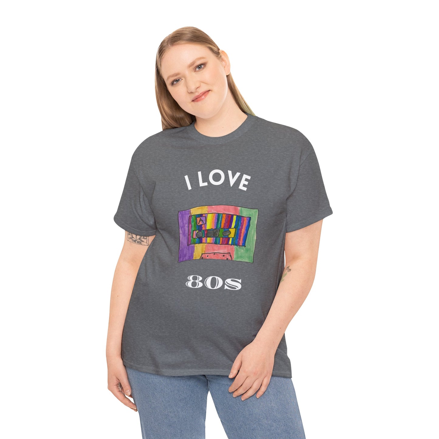 Retro Vibes Art Pop Cassette Tape I Love 80's - Flashlander Gym Shirt