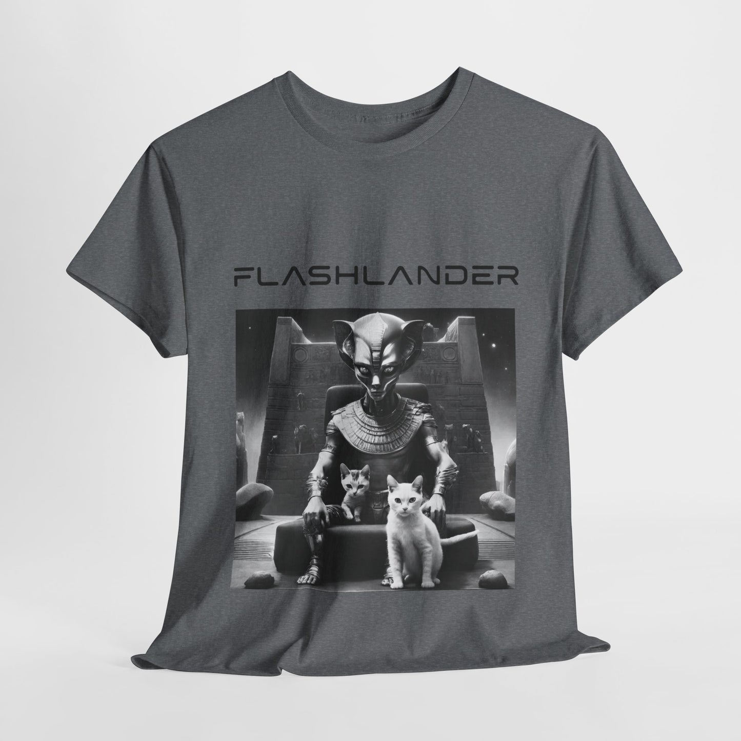 Cat Alien Pharaoh's Pyramids - Flashlander Gym Shirt