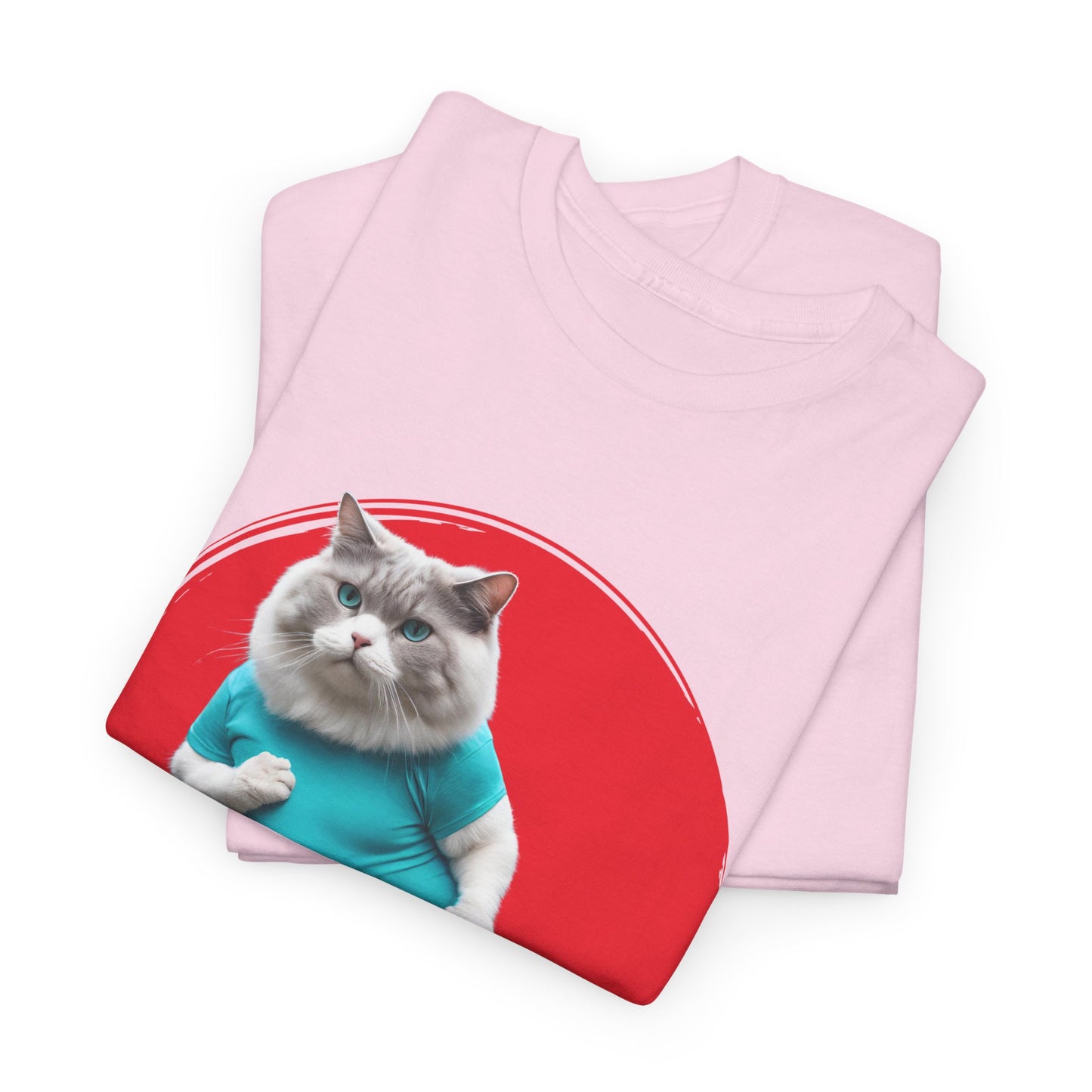 Camiseta de gimnasio Flashlander con divertido gato gordo de karate