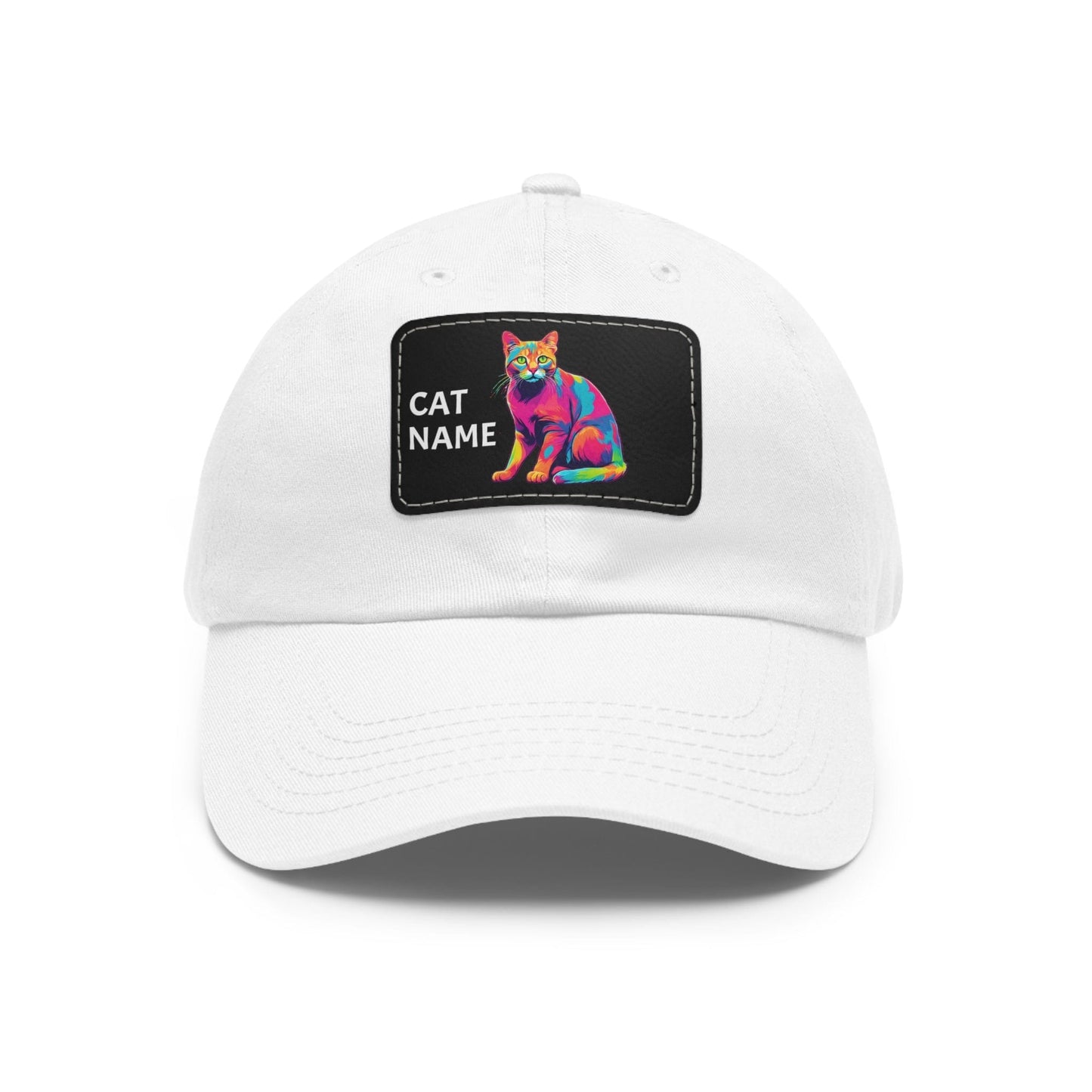 Cat Hat Sportswear Hat Cat Cap Cat Pop Art Hat Dad Hat with Patch (Rectangle) Baseball Cap Custom Hat Flashlander