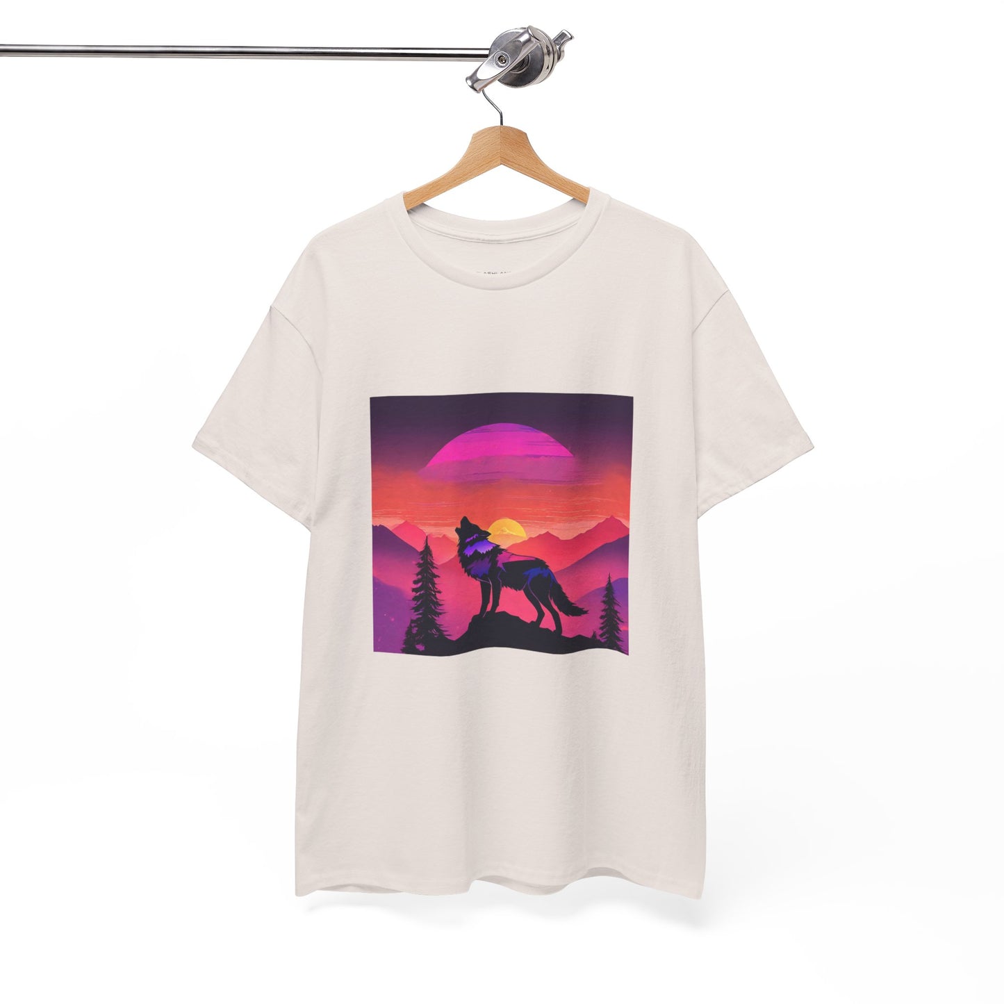 Wolf Majestic Sunset Gaphic Tee Flashlander