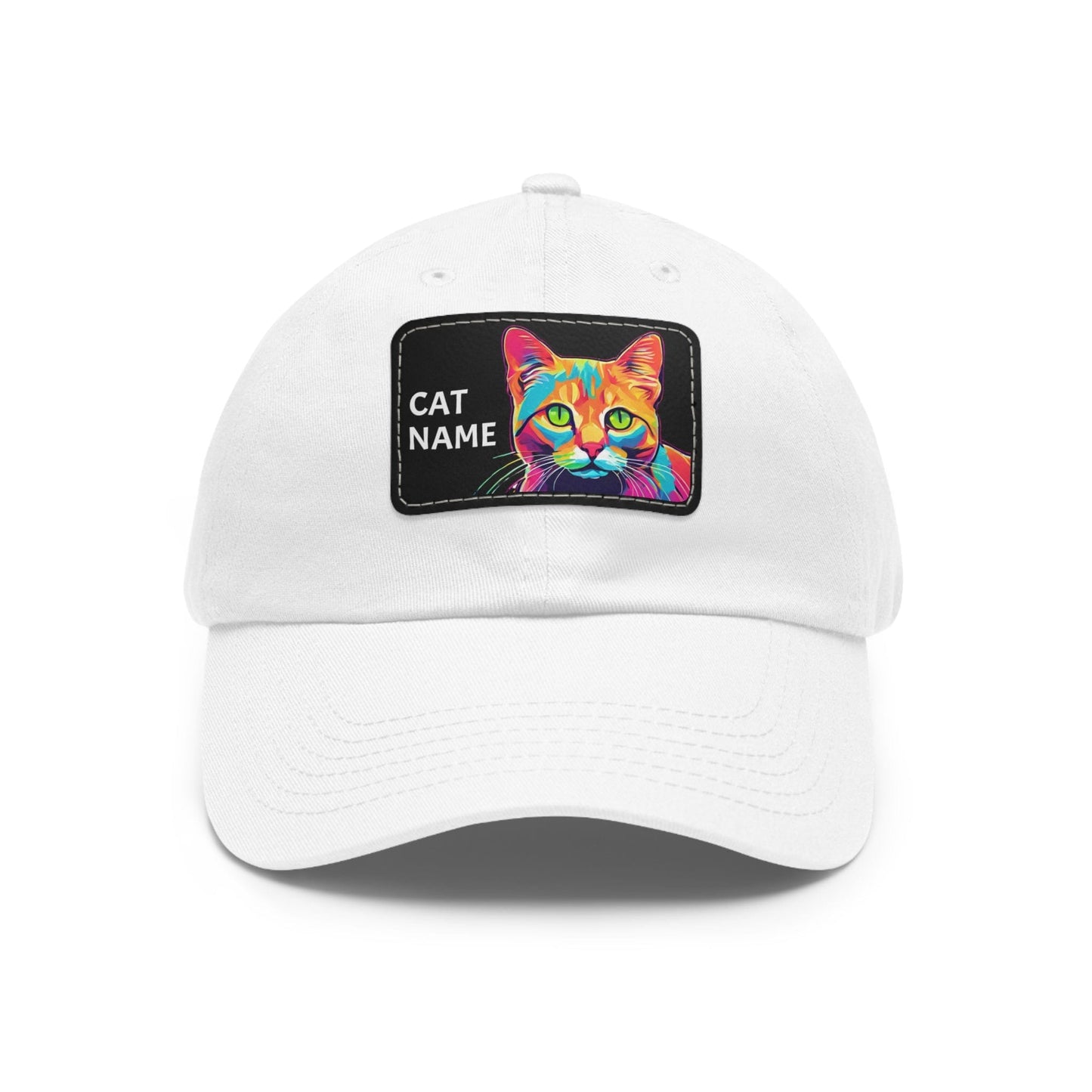 Cat Hat Cat Cap Cat Pop Art Hat Dad Hat with Patch (Rectangle) Baseball Cap Kitten Hat Kitty Hat Kitty Cap Custom Hat Flashlander