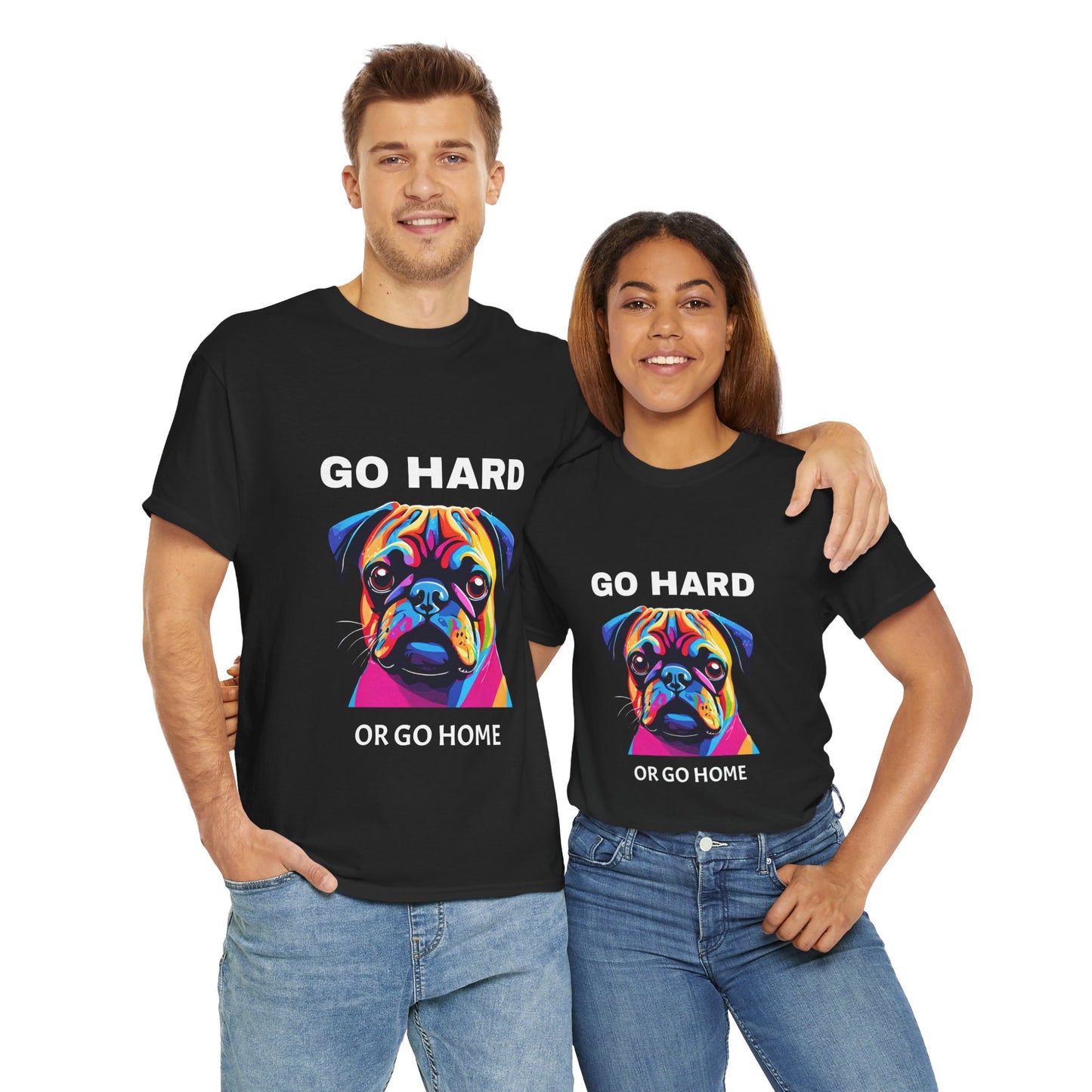 Pug Dog Pop Art  - Go Hard Or Go Home Flashlander Gym Shirt