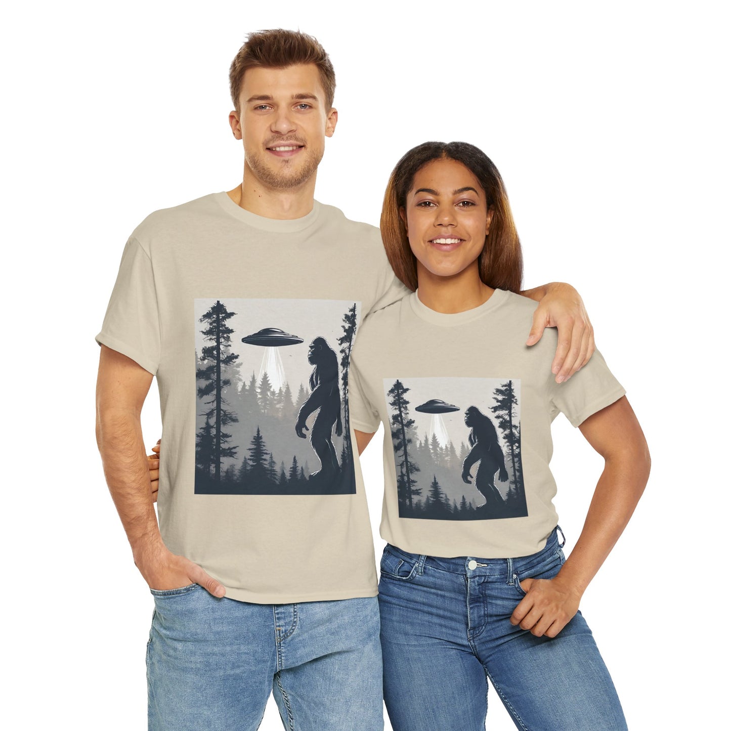 Sasquatch rencontre Bigfoot et OVNI - T-shirt de sport Flashlander