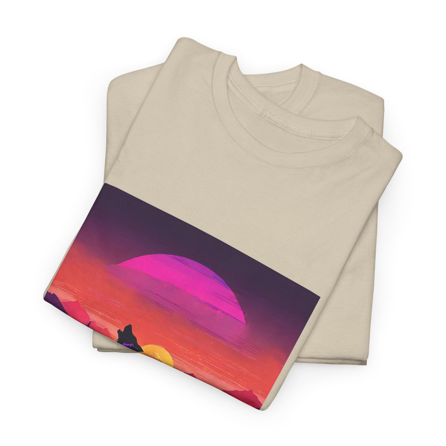 Wolf Majestic Sunset Gaphic Tee Flashlander