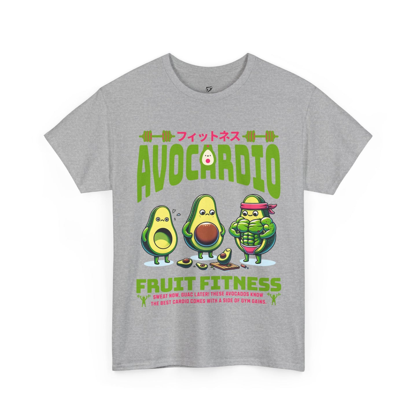 Avocardio Active Gym Shirt Avocado Fitness Graphic Tee