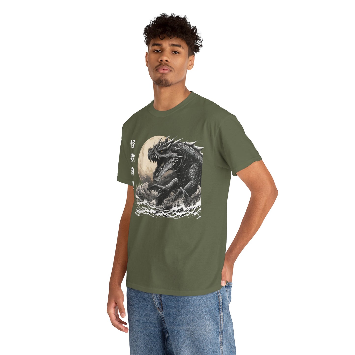 T-shirt de sport Flashlander, le monstre marin Kraken émerge, menace au clair de lune