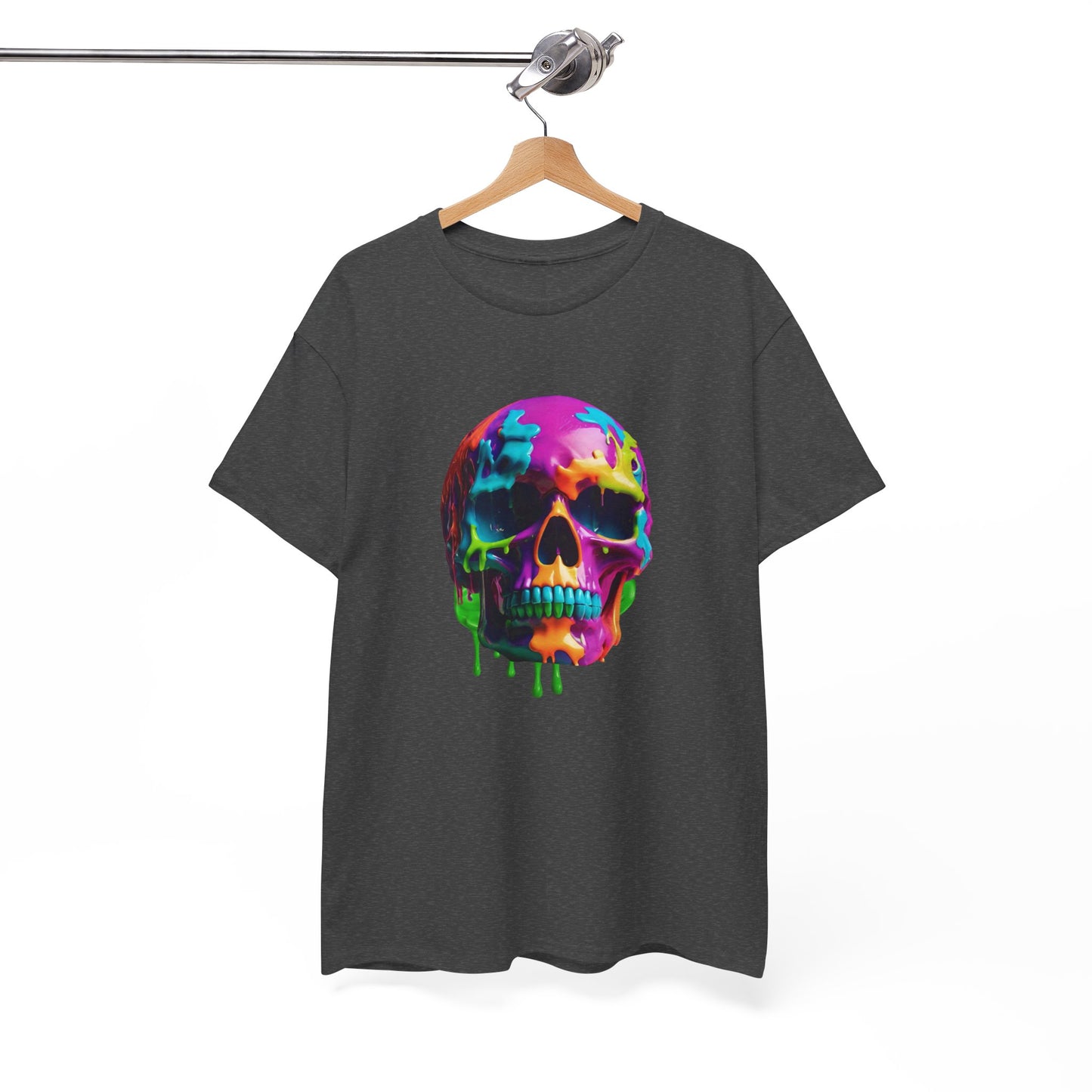 Camiseta con calavera de fusión de neón Flashlander