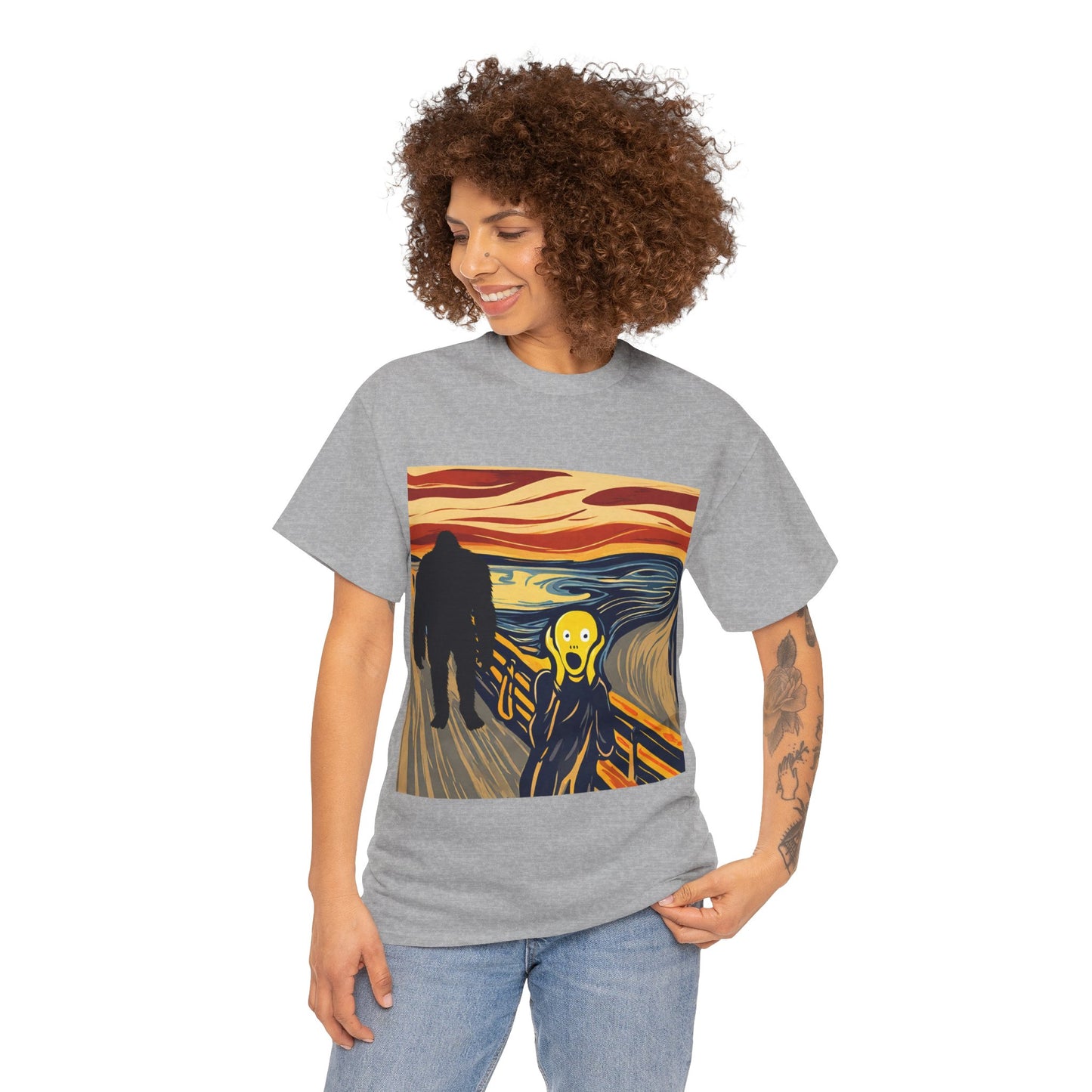 The Scream Meets Bigfoot A Startling Encounter - Flashlander Gym Shirt