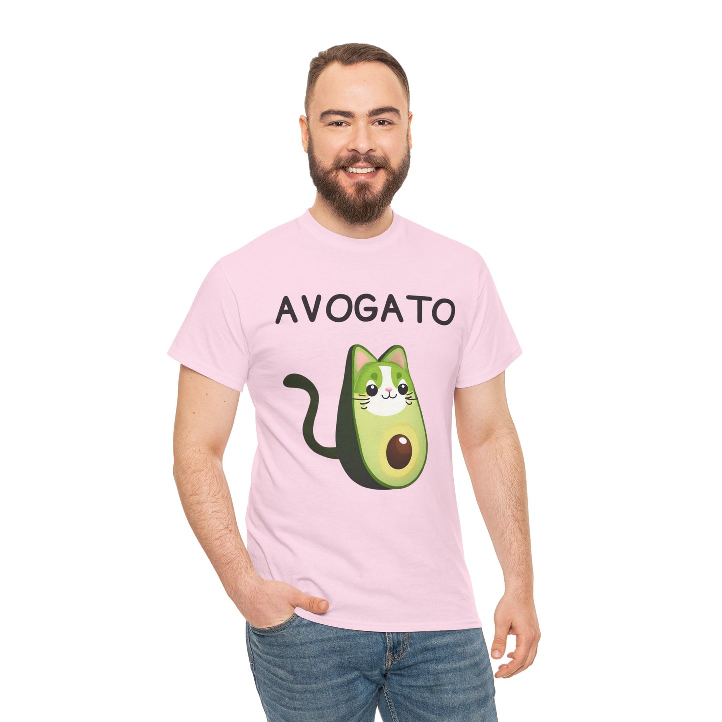 Avogato Funny Avocado Cat Face - Flashlander Gym Shirt