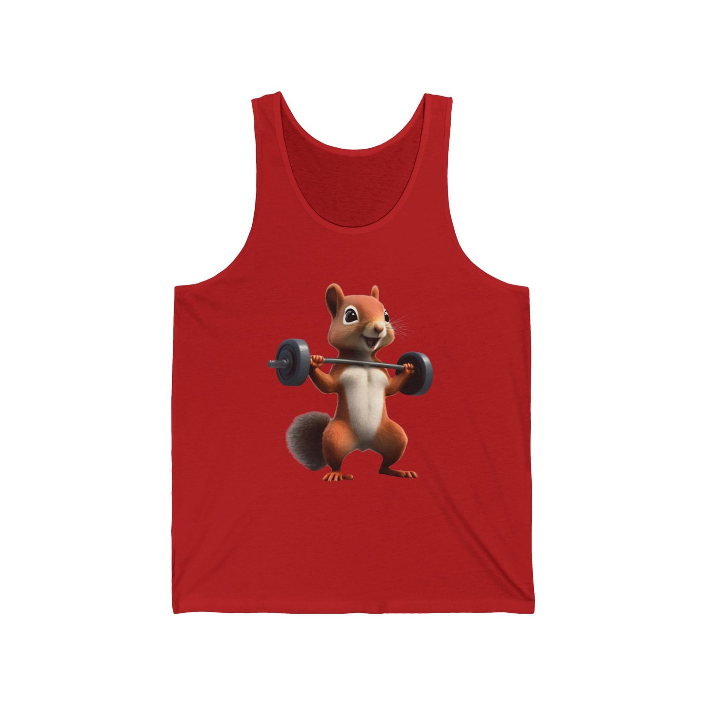 Squirrel Weightlifting Vintage Gym Cotton Unisex Jersey Tank