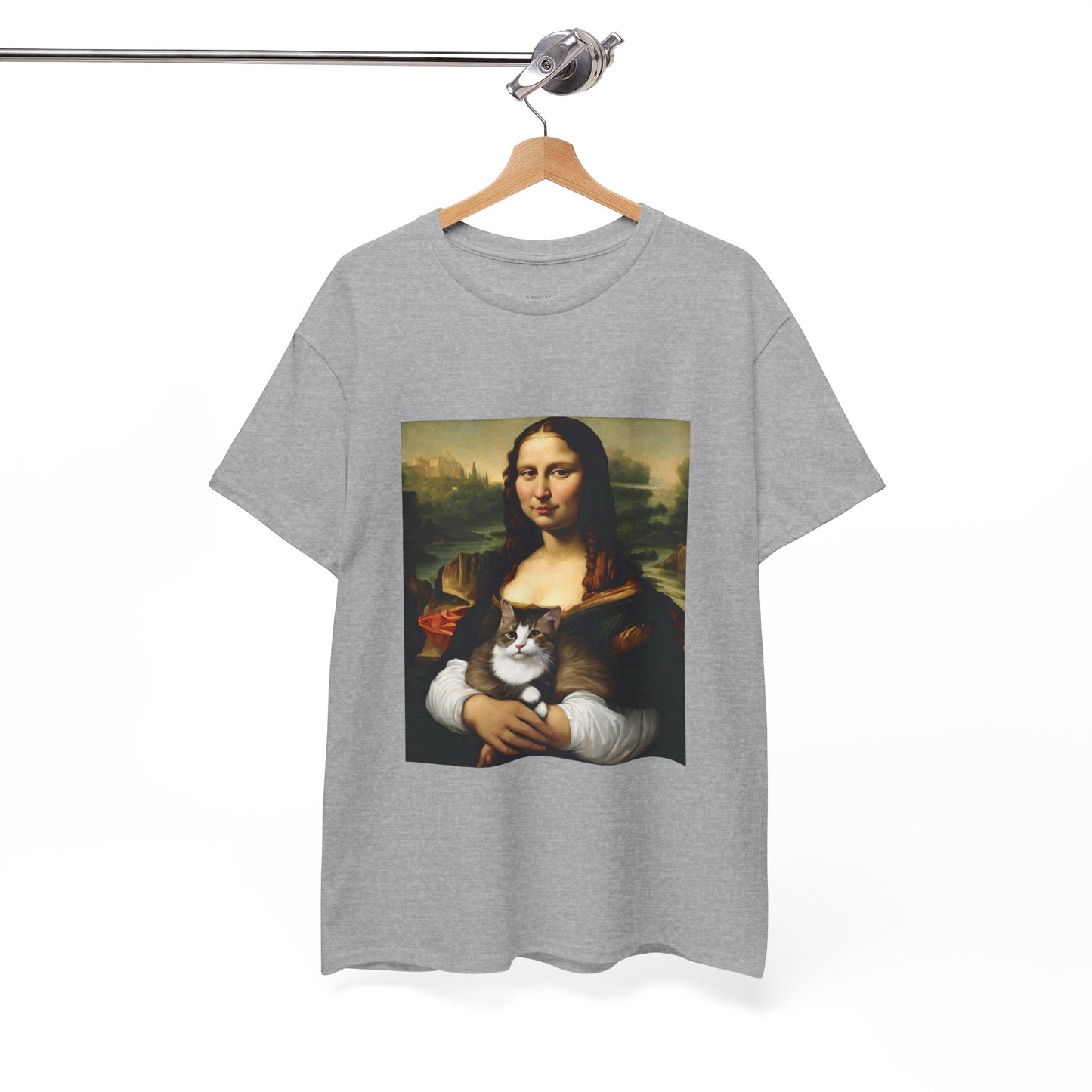 Mona Lisa with Cat - Flashlander Gym Shirt