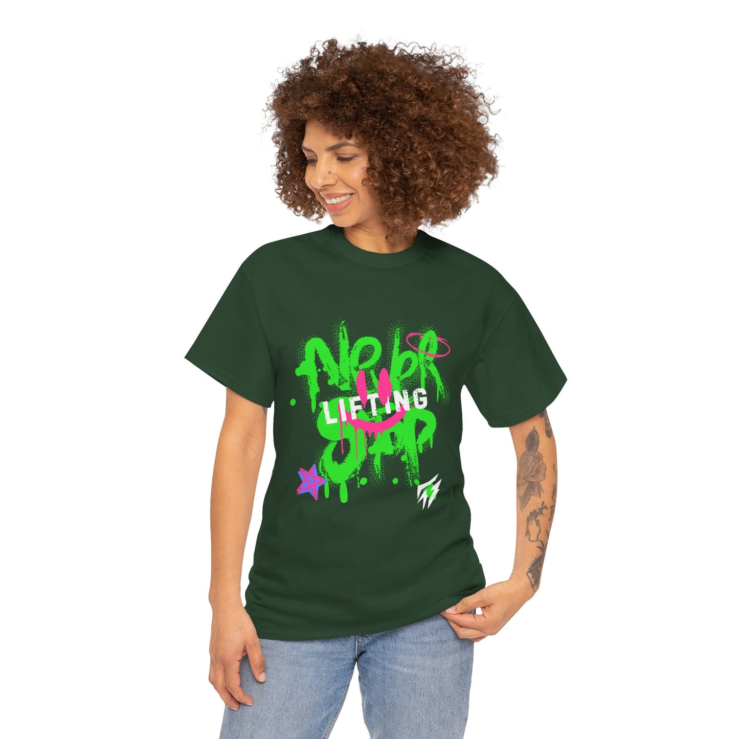 T-shirt de sport Graffiti Flashlander - Never Stop Lifting Gris