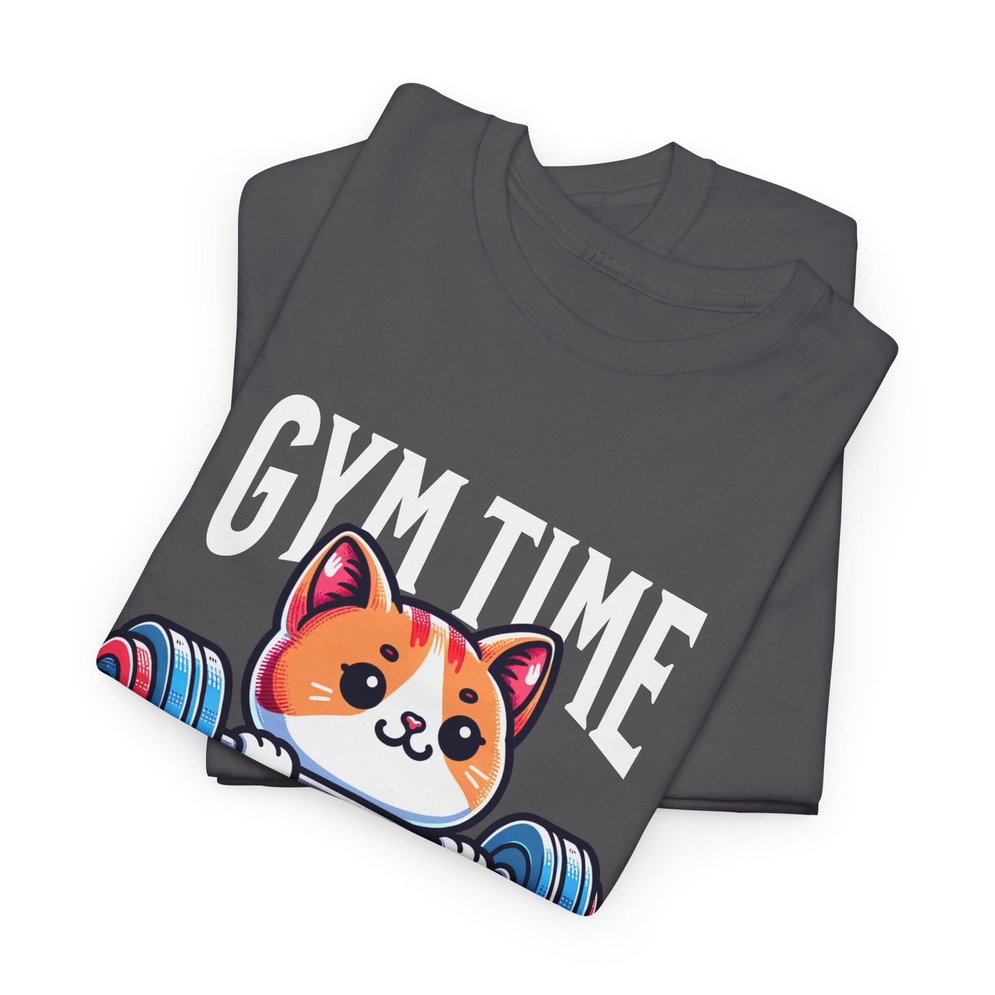 Cute Cat Gym Time Shirt Flashlander Graphic Tee