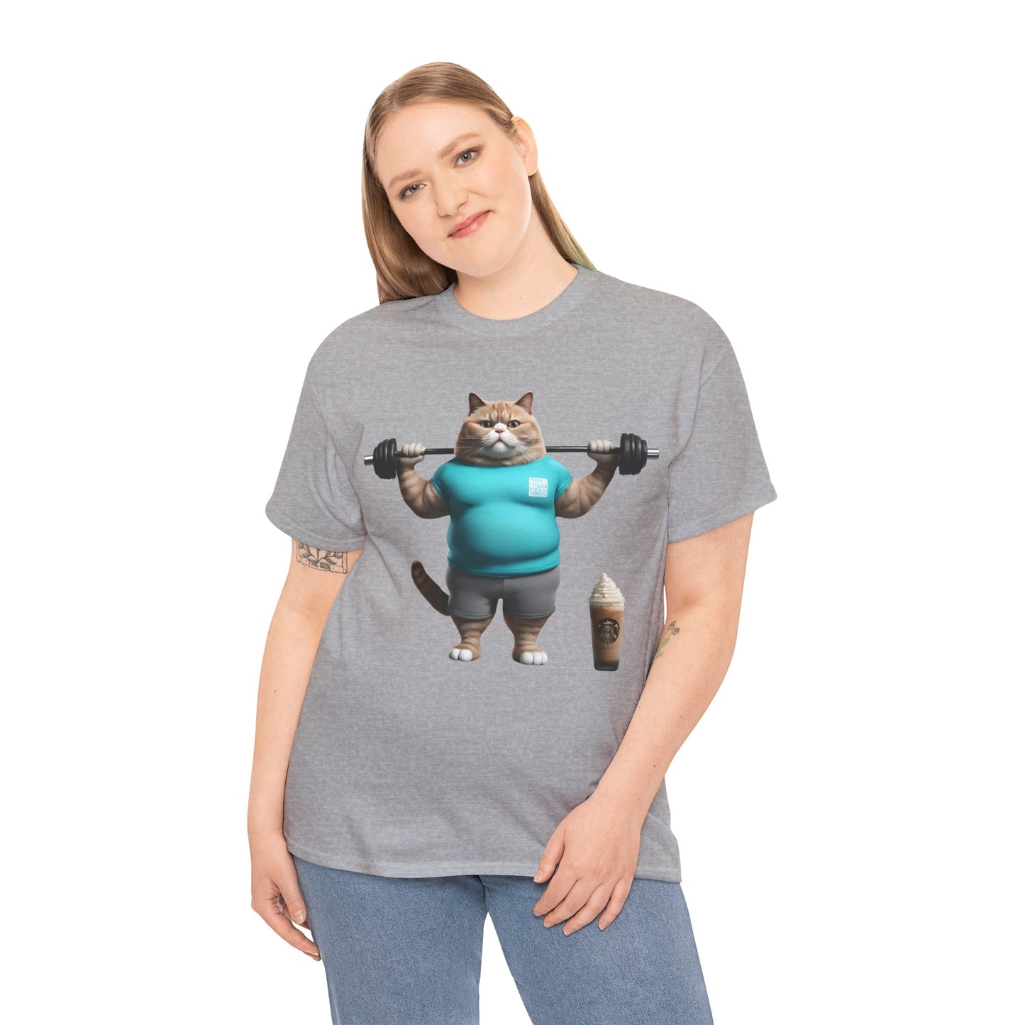 Funny Fat Cat Lifting - Flashlander Gym Shirt