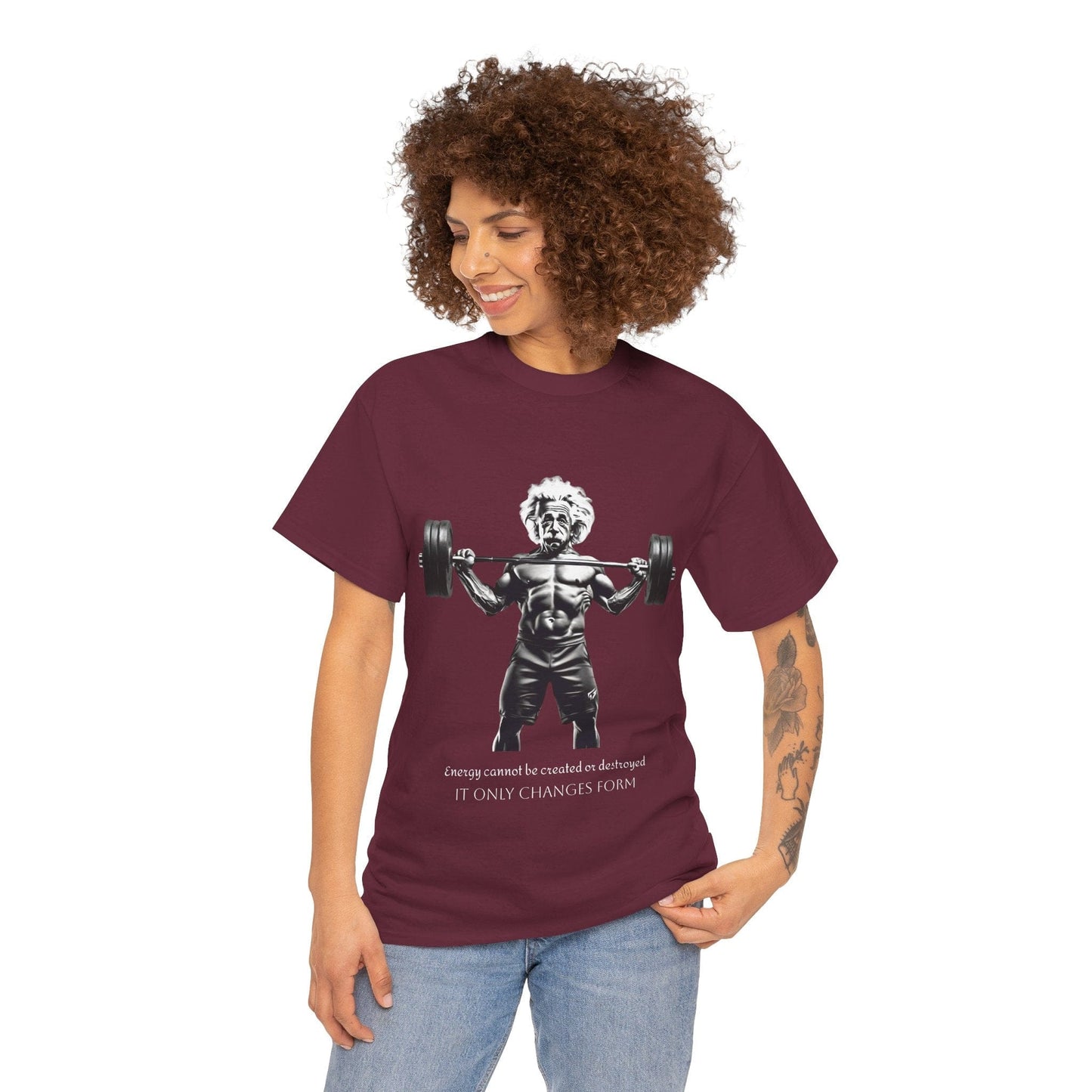 Camiseta de culturista Albert Einstein: la energía de Flashlander no se puede crear ni destruir, solo cambia de forma. Camiseta gráfica con cita