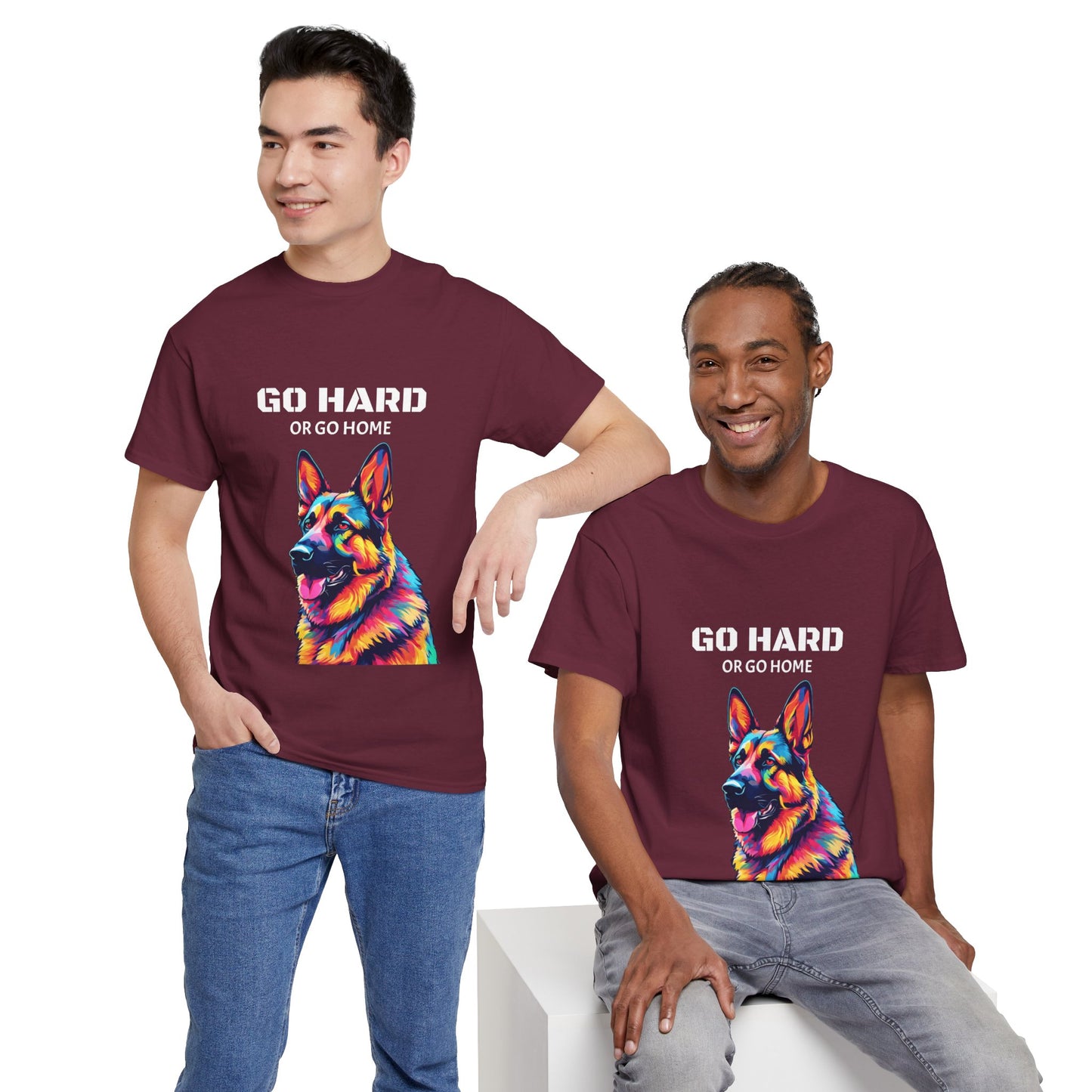 German Shepherd Dog Pop Art - Go Hard or Go Home Flashlander Gym Shirt