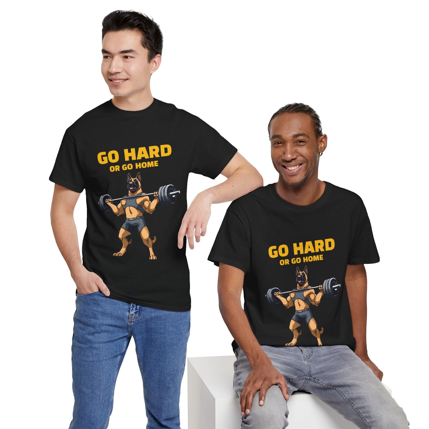 Muscular German Shepherd Dog Weightlifting  - Flashlander Gym Shirt