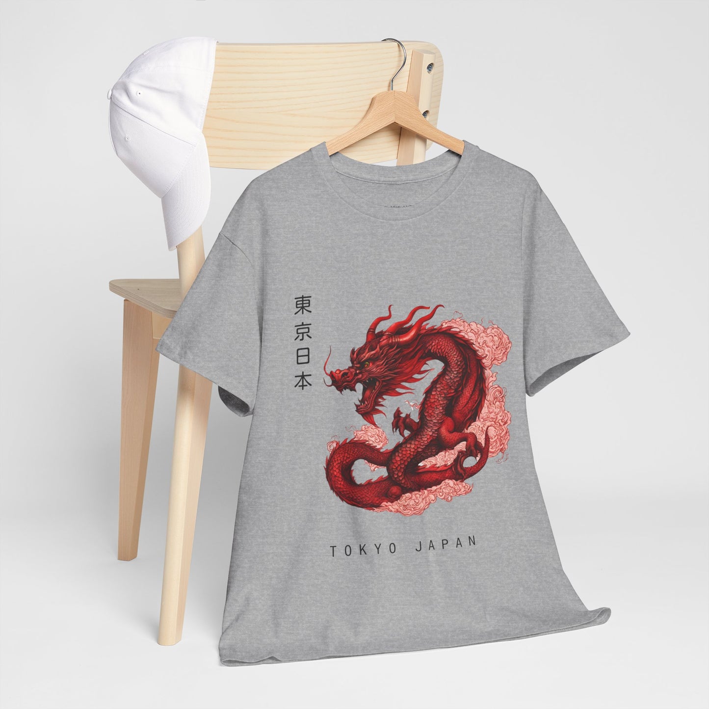 Red Dragon with Custom Japanese Name - Flashlander Gym Shirt