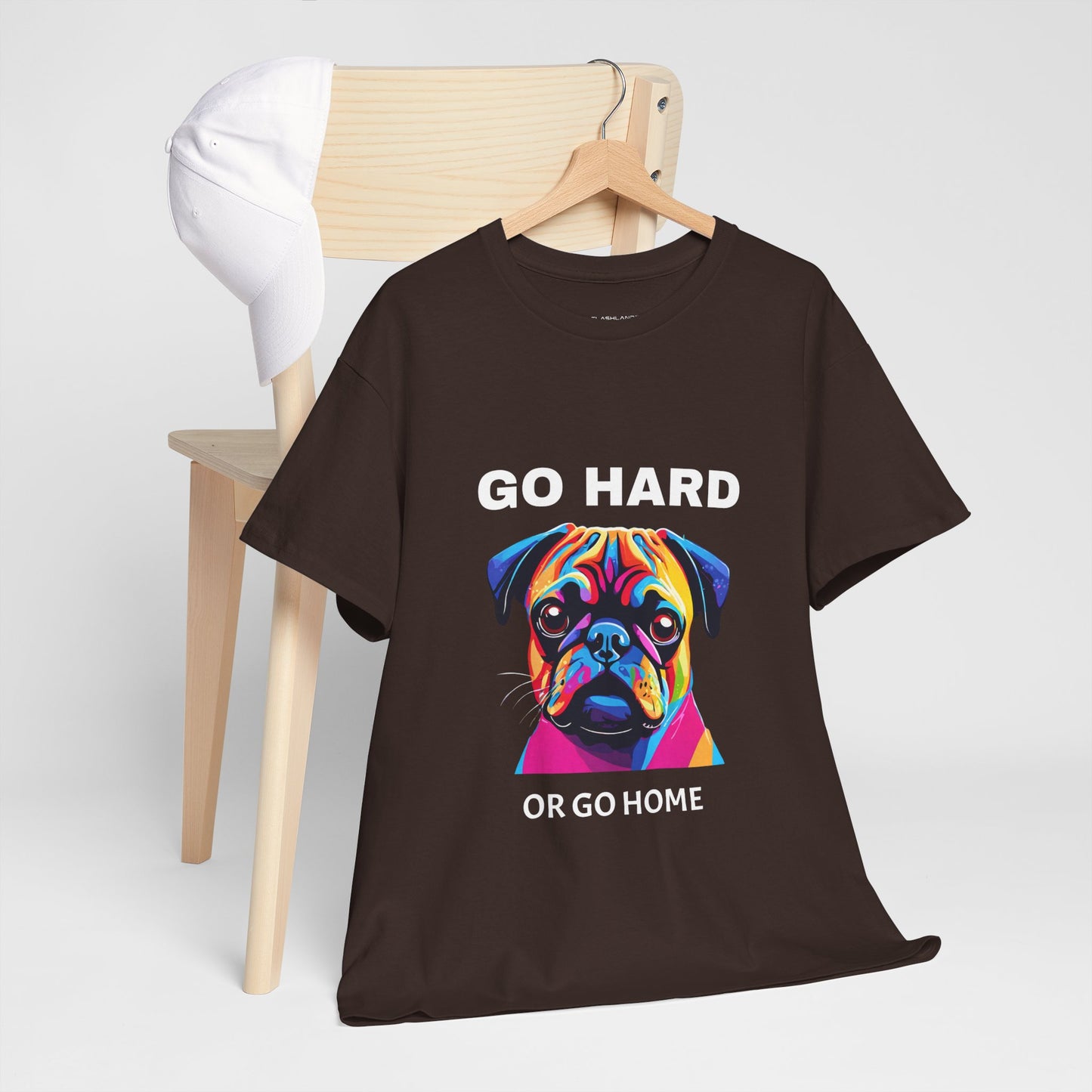 Pug Dog Pop Art  - Go Hard Or Go Home Flashlander Gym Shirt