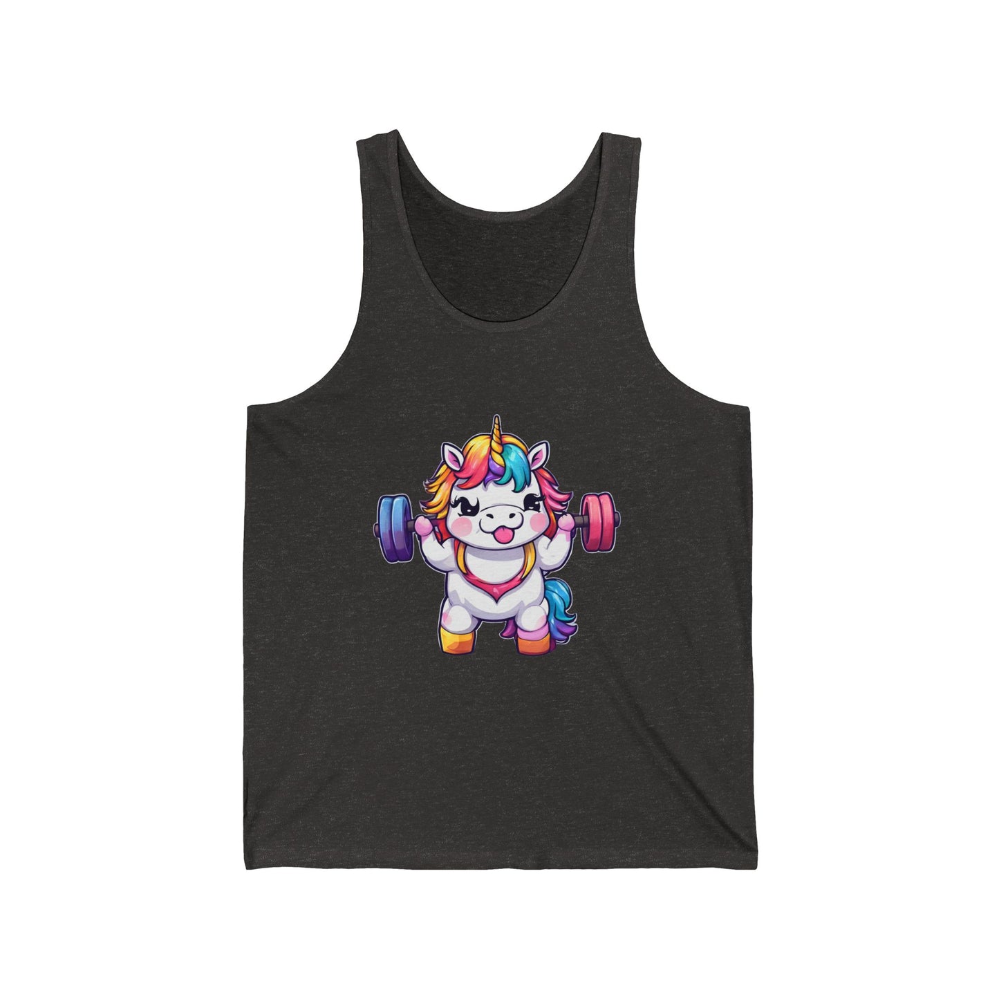 Weightlifting Unicorn Vintage Gym Cotton Unisex Jersey Tank