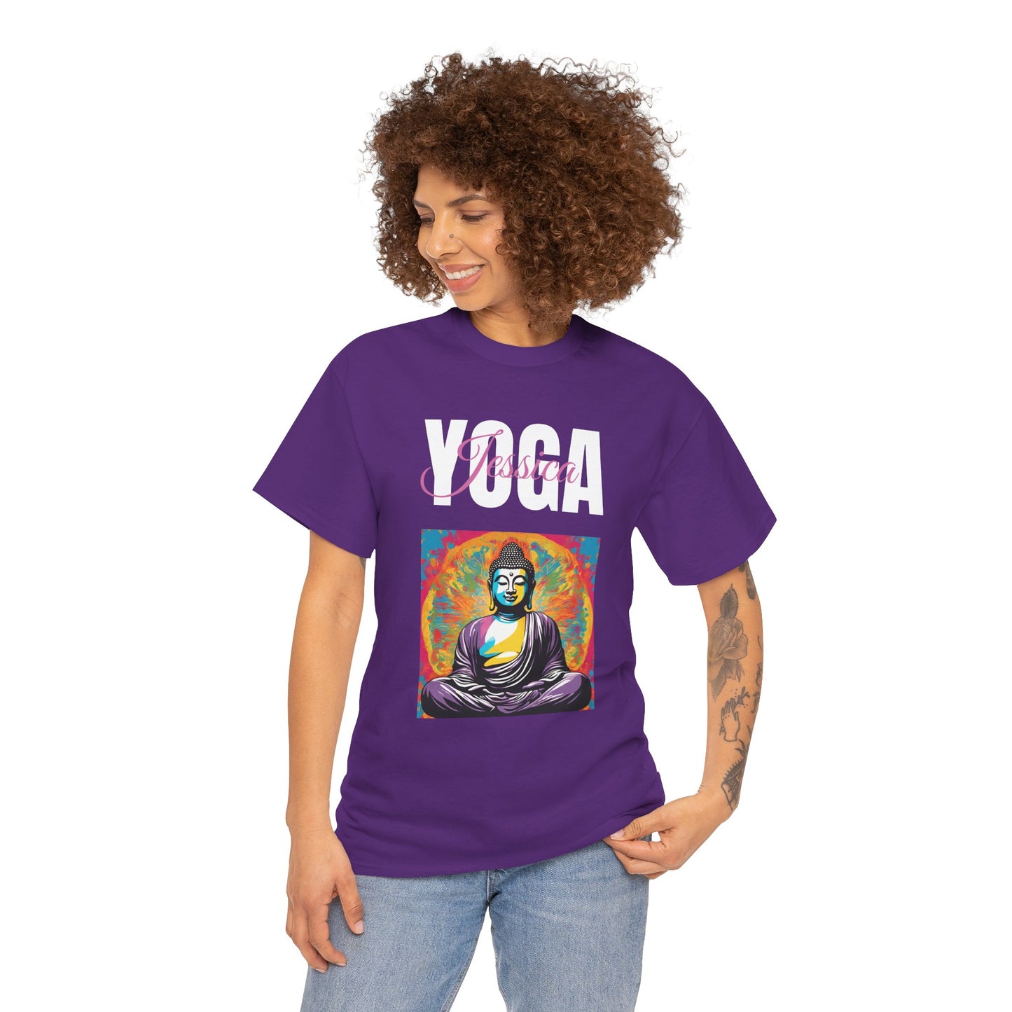 Personalized Yoga Shirt - Buddha Tee - Custom Name Flashlander Yoga Tee