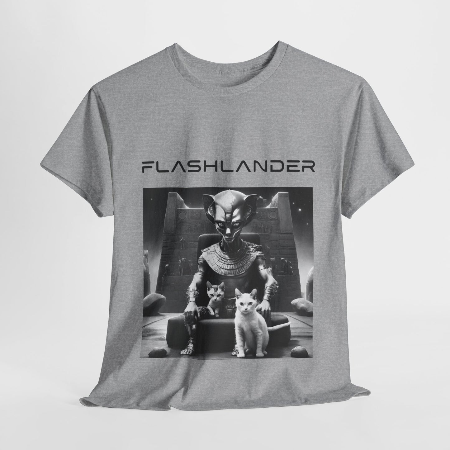 Cat Alien Pharaoh's Pyramids - Flashlander Gym Shirt