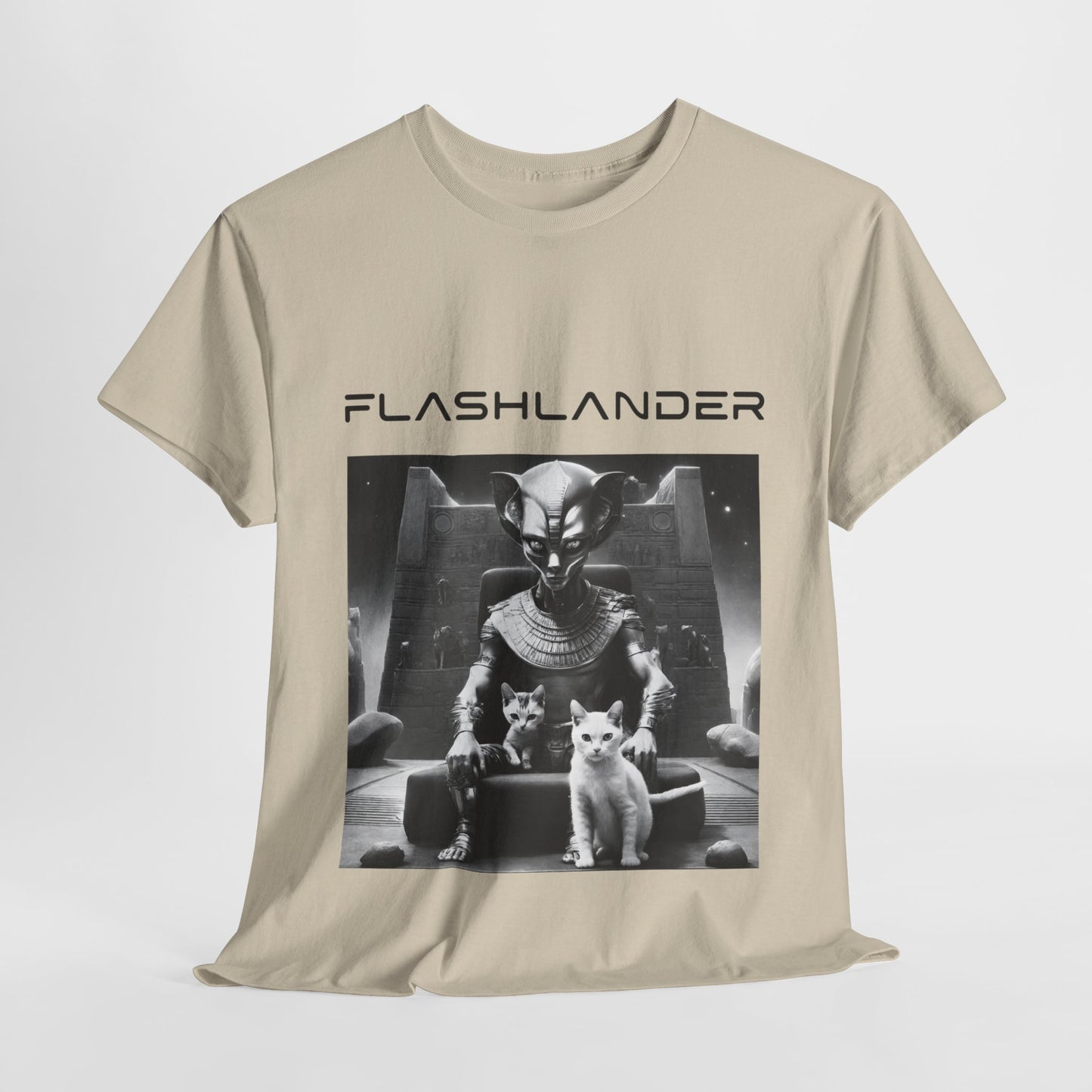 Cat Alien Pharaoh's Pyramids - Flashlander Gym Shirt