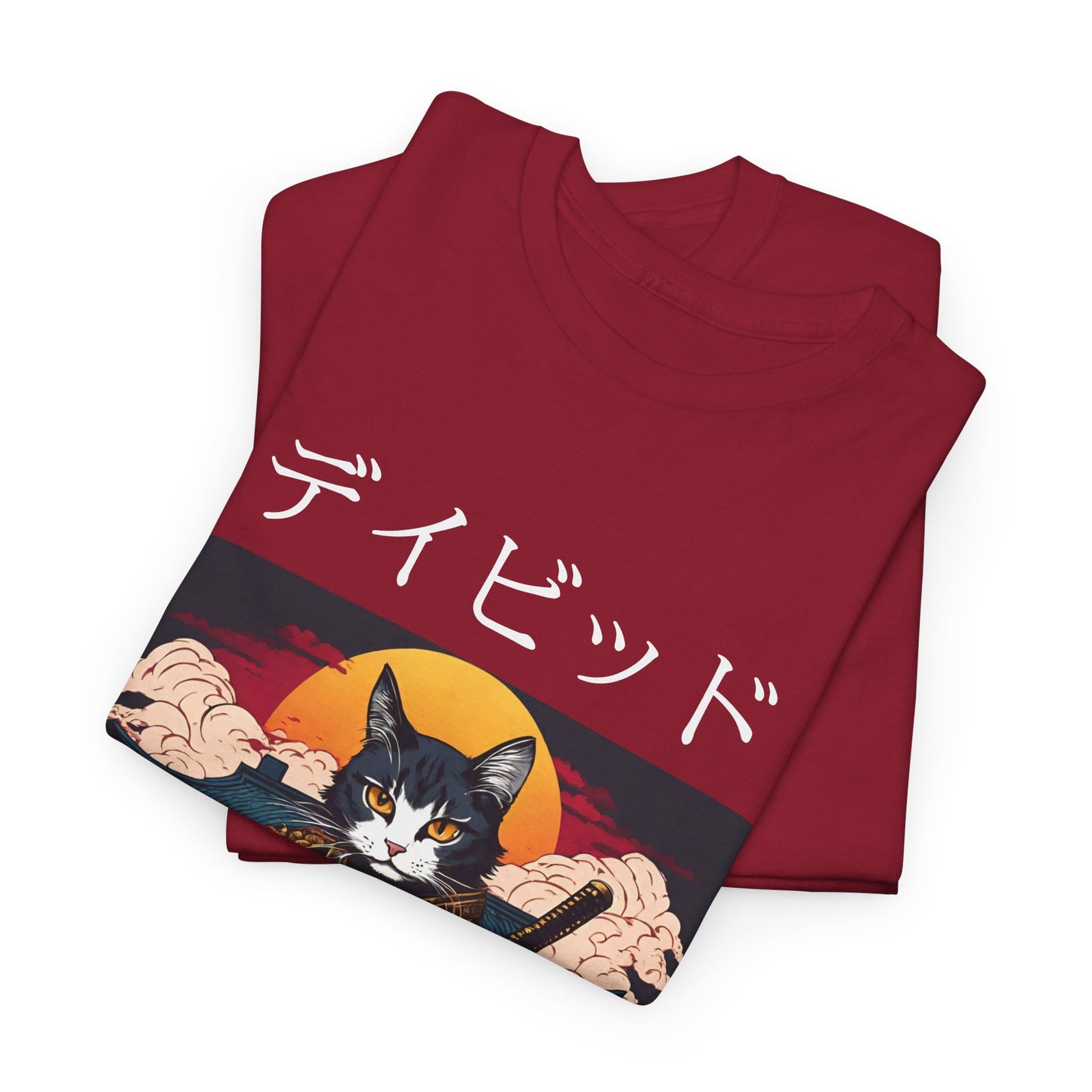 Custom Japanese Shirt Your Name Shirt Personalized Japanese T-Shirt Samurai Cat Anime Tee Your Text Hiragana Katakana Kanji Women Men Shirt