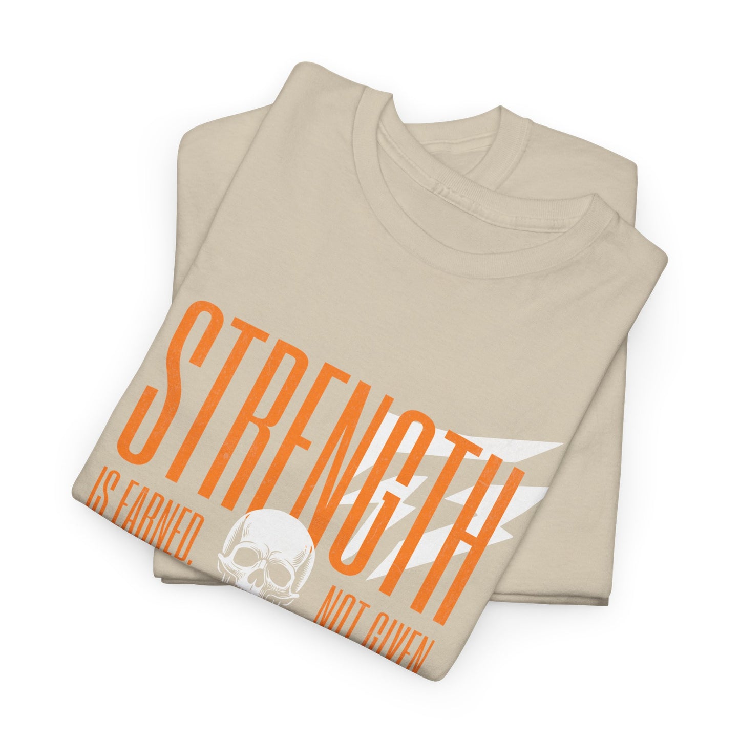 Skeleton Lifter Bodybuilder Shirt Flashlander Strength Is Earned Not Given Gym T-Shirt Cotton Unisex Graphic Tee