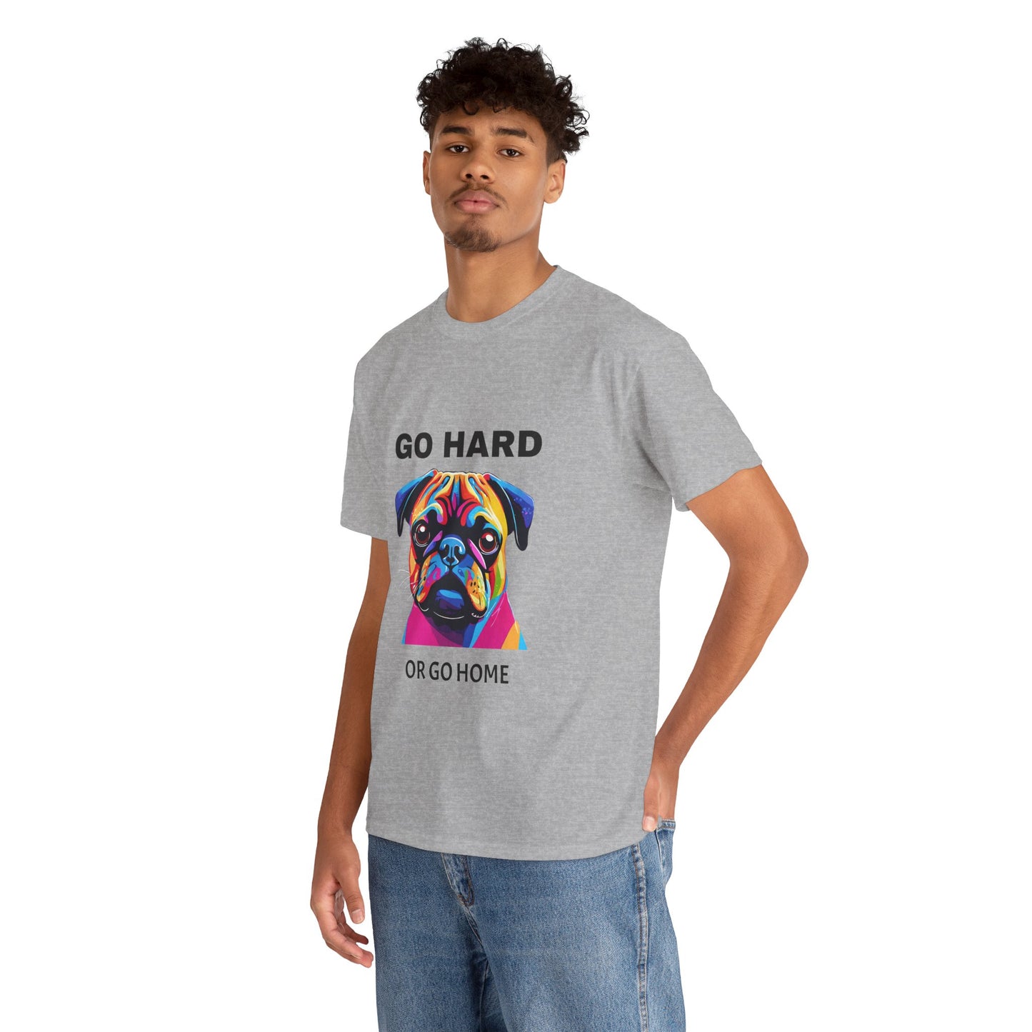 Pug Dog Pop Art  - Go Hard Or Go Home Flashlander Gym Shirt