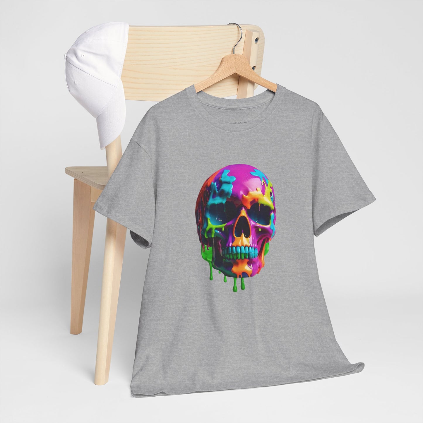 Camiseta con calavera de fusión de neón Flashlander