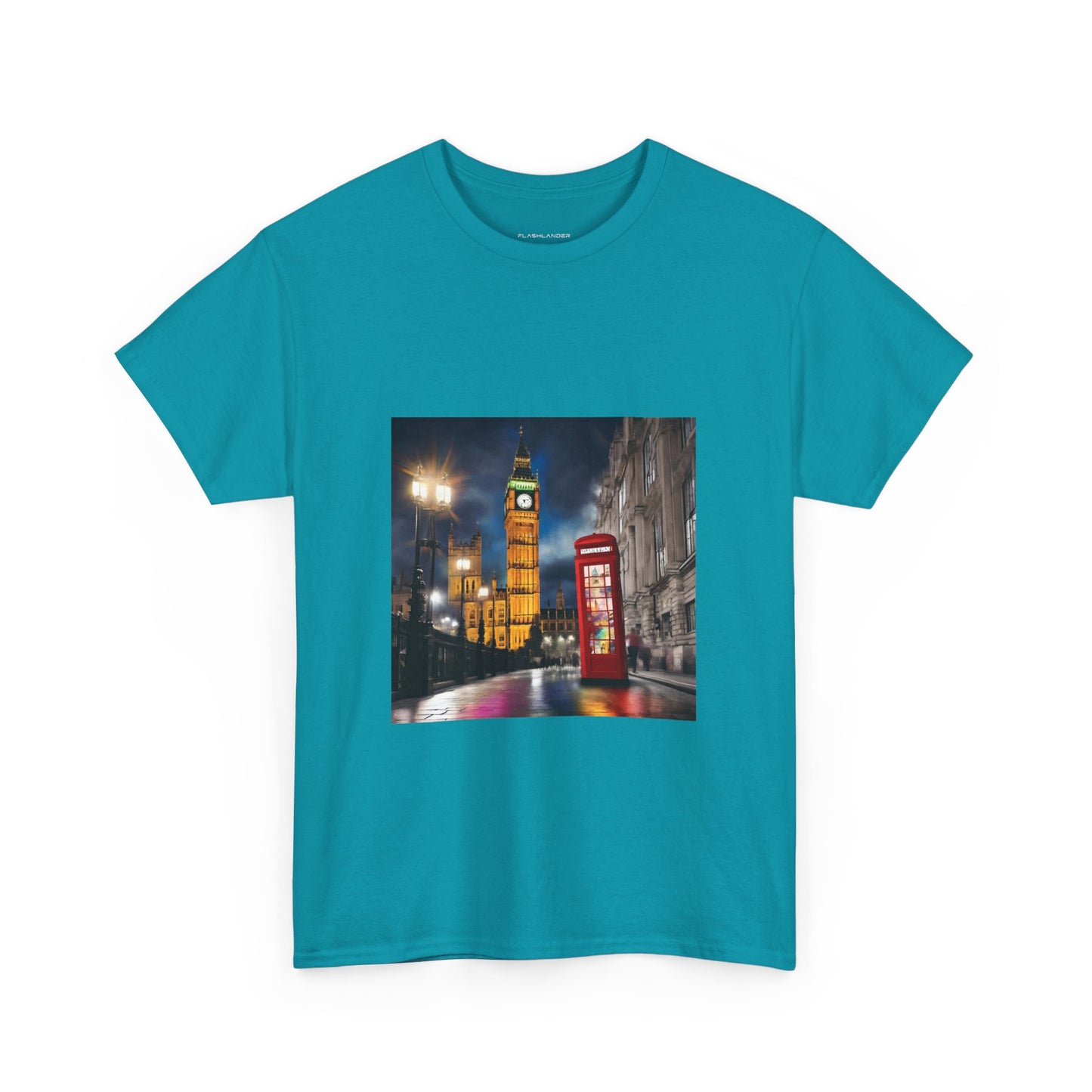 London City Big Ben, Reino Unido, Inglaterra Camisa Unisex Heavy Cotton Camiseta Marca Flashlander