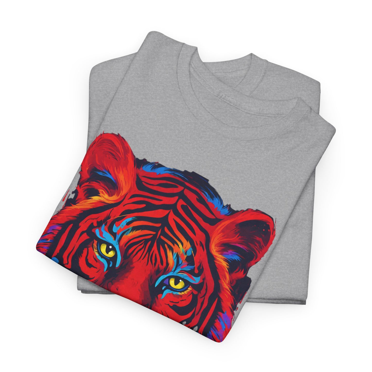 Majestuosa camiseta de Flashlander con diseño pop art de tigre rojo