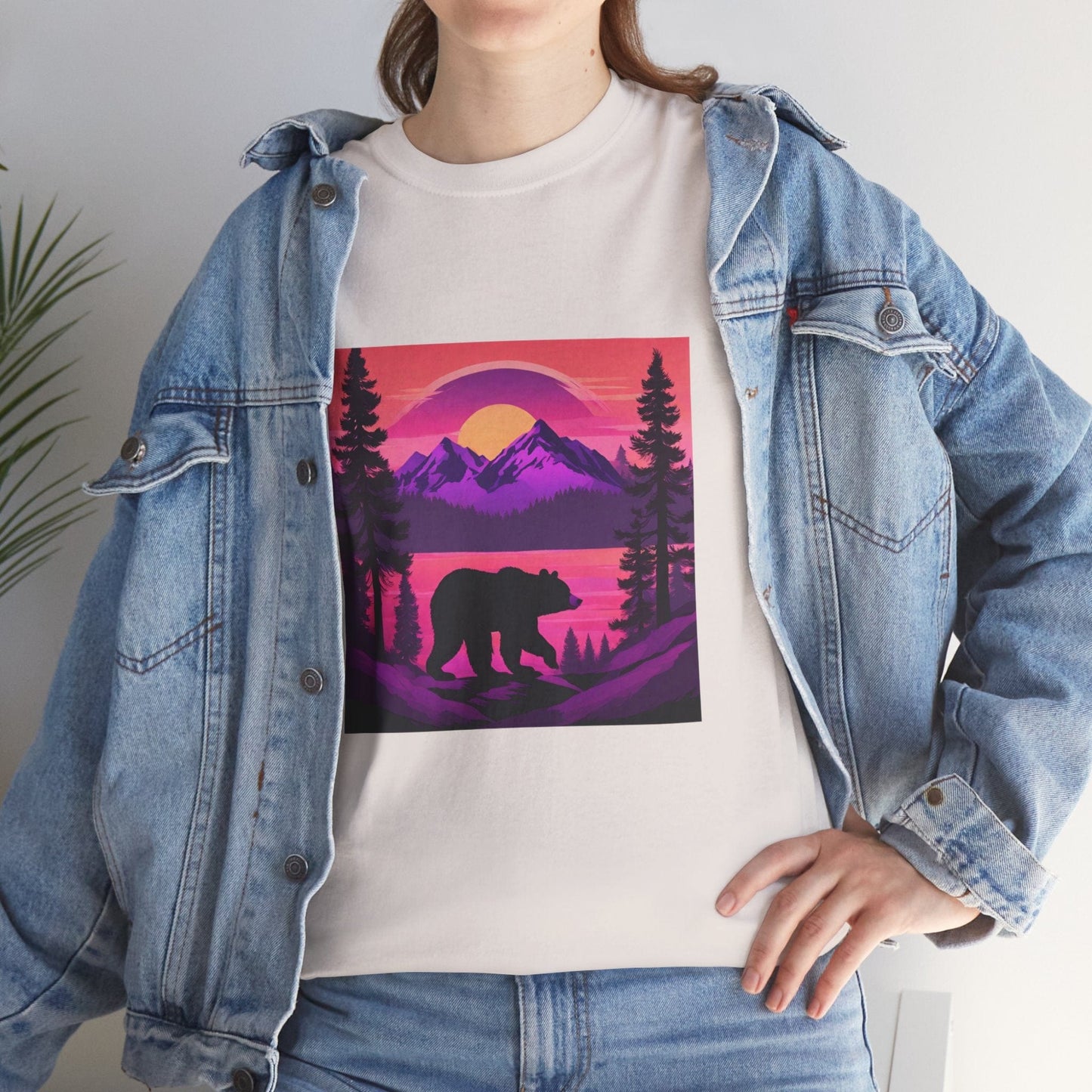 T-shirt graphique Bear Majestic Sunset Flashlander