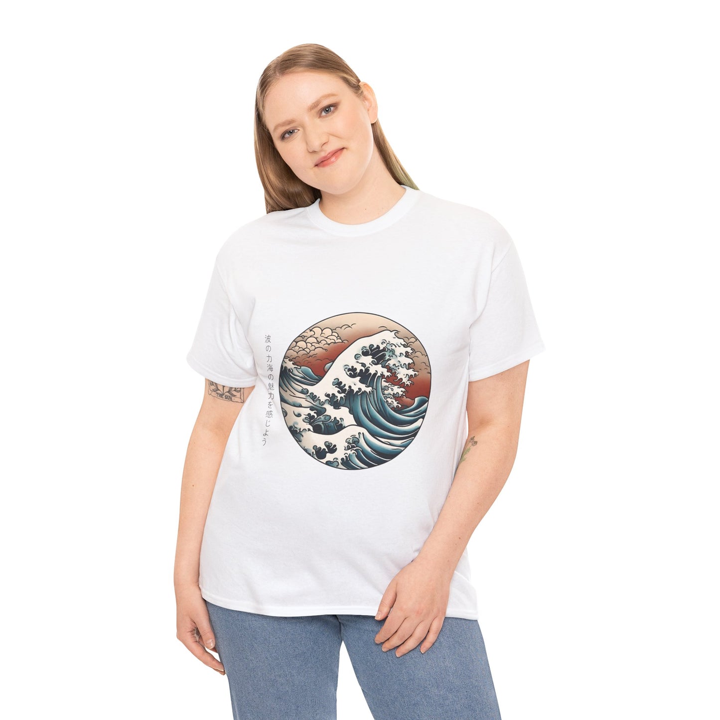 Japanese Sea Waves with Custom Japanese Name - Flashlander Gym Shirt