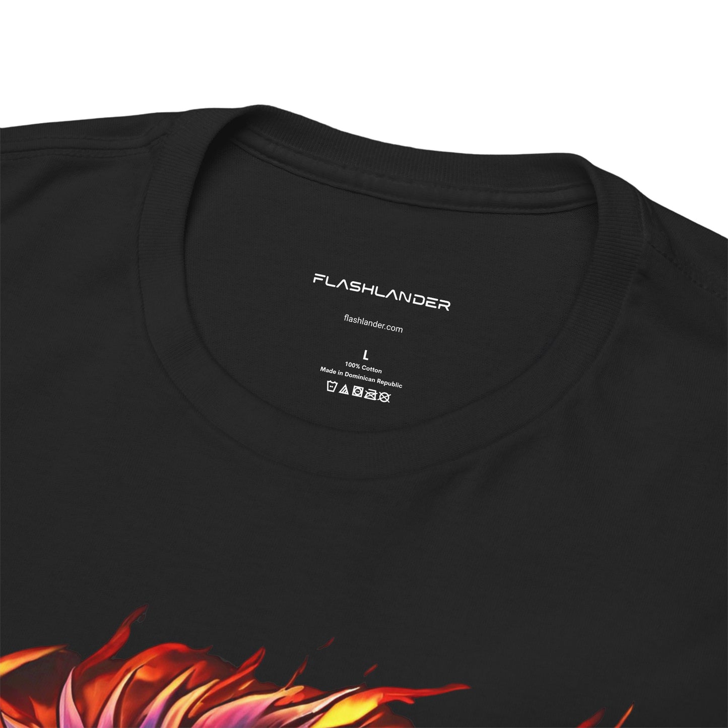 Lion Flames and Roses T-Shirt Flashlander