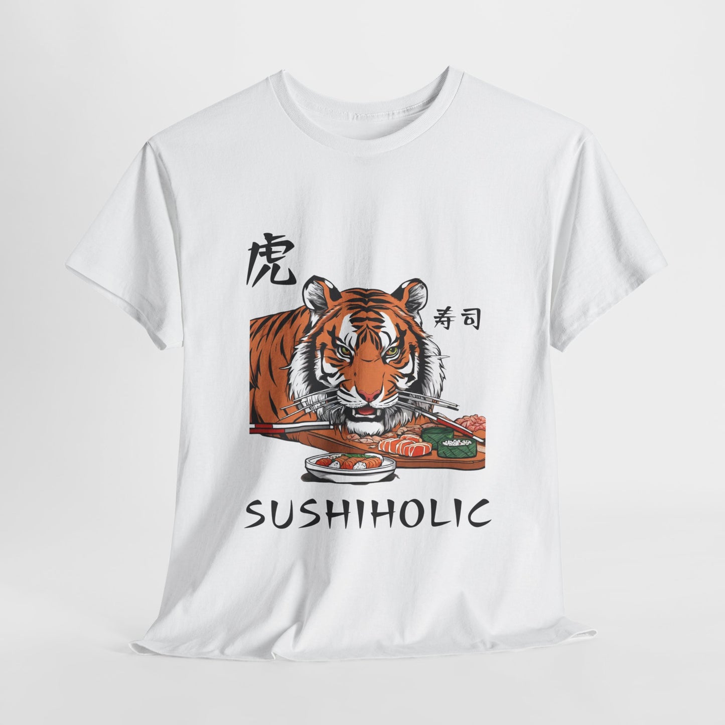 Tiger Sushi Lovers Sushiholic Graphic Tee Flashlander