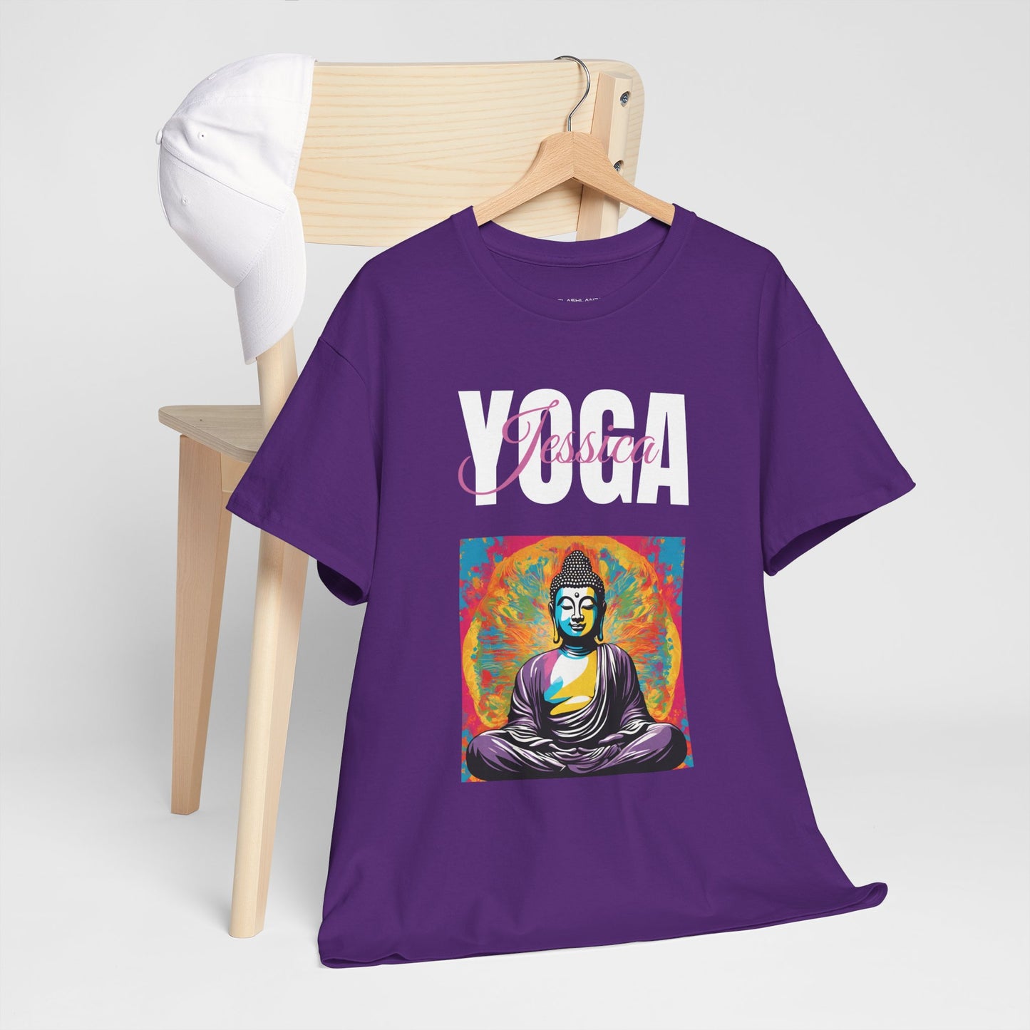 Personalized Yoga Shirt - Buddha Tee - Custom Name Flashlander Yoga Tee