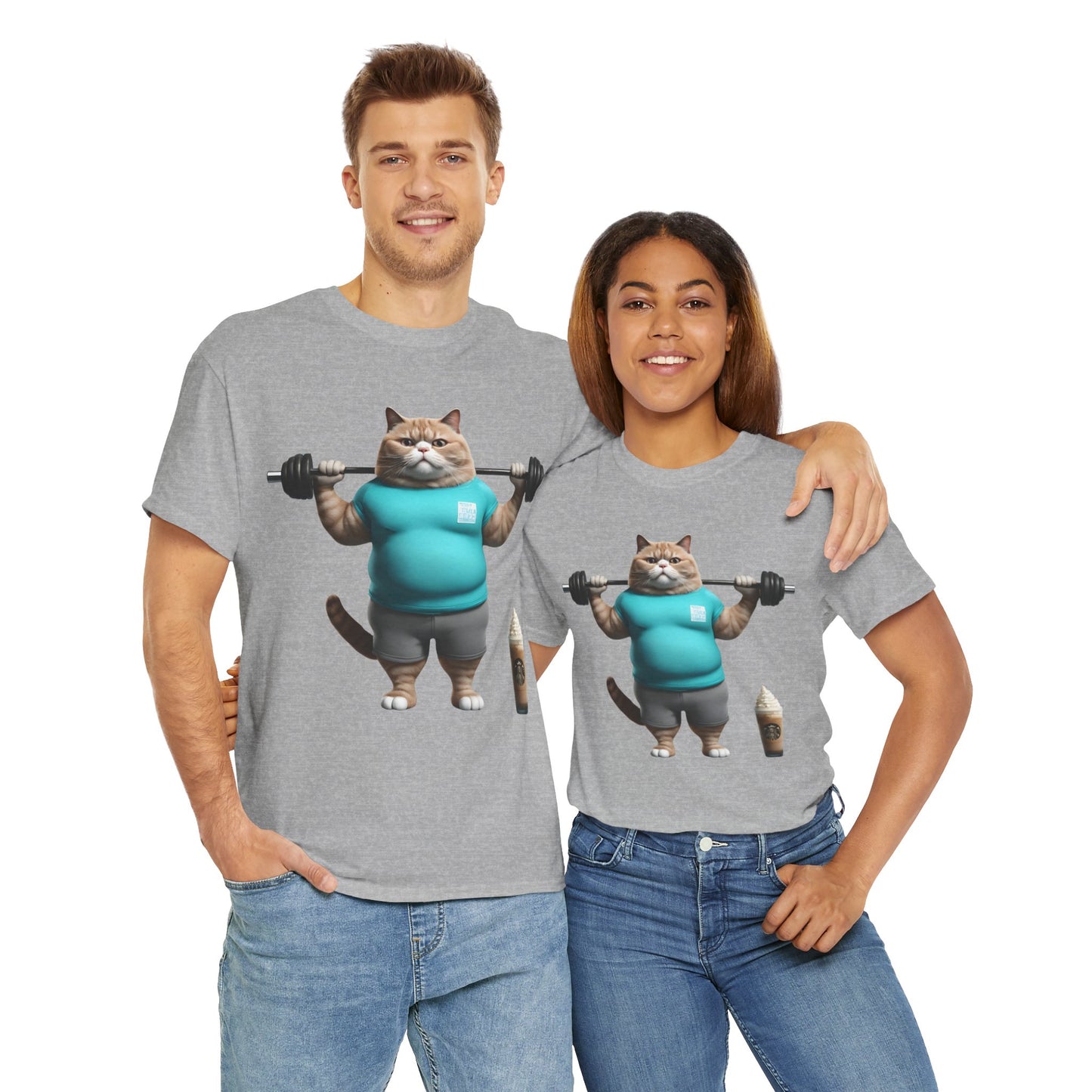 Funny Fat Cat Lifting - Flashlander Gym Shirt