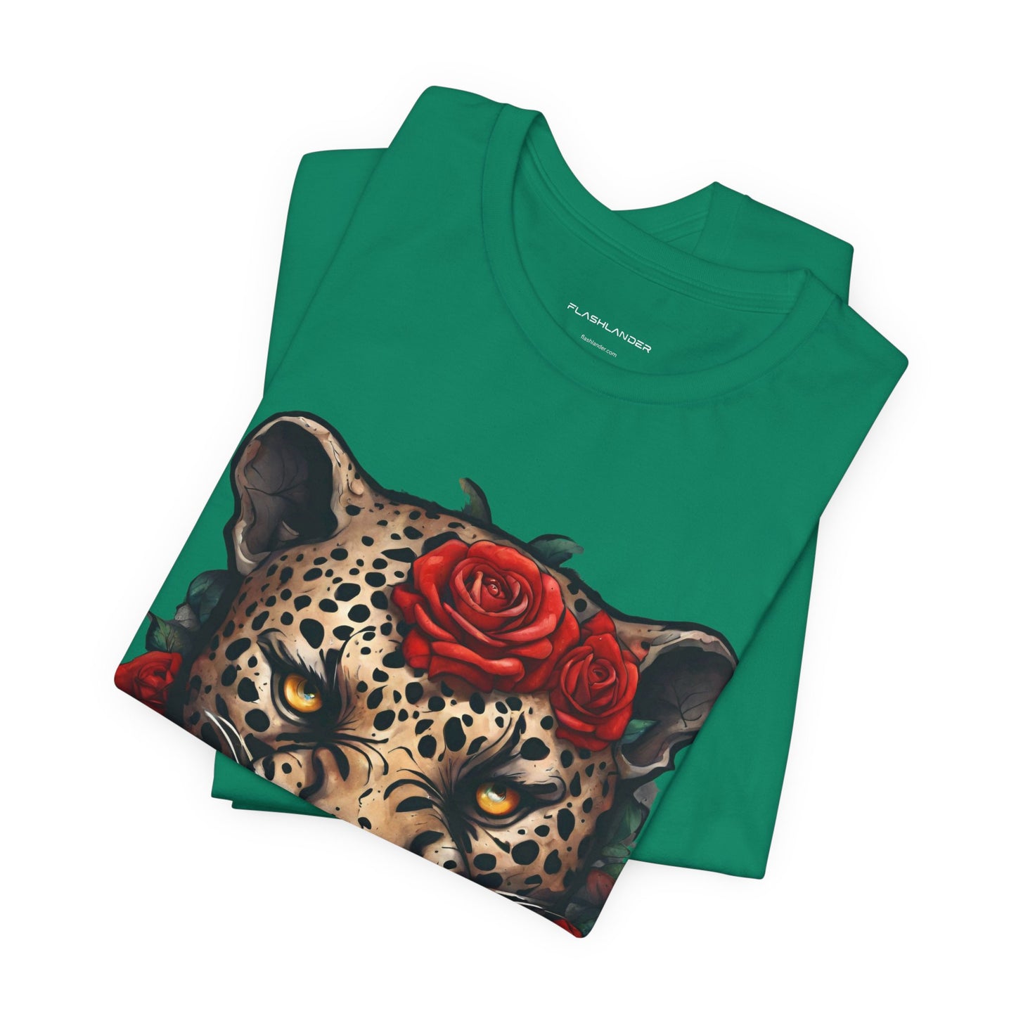 Jaguar Flames and Roses Graphic Tee Flashlander