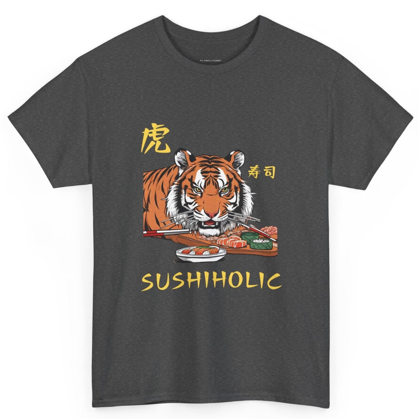 Tiger Sushi Lovers Sushiholic Graphic Tee Flashlander