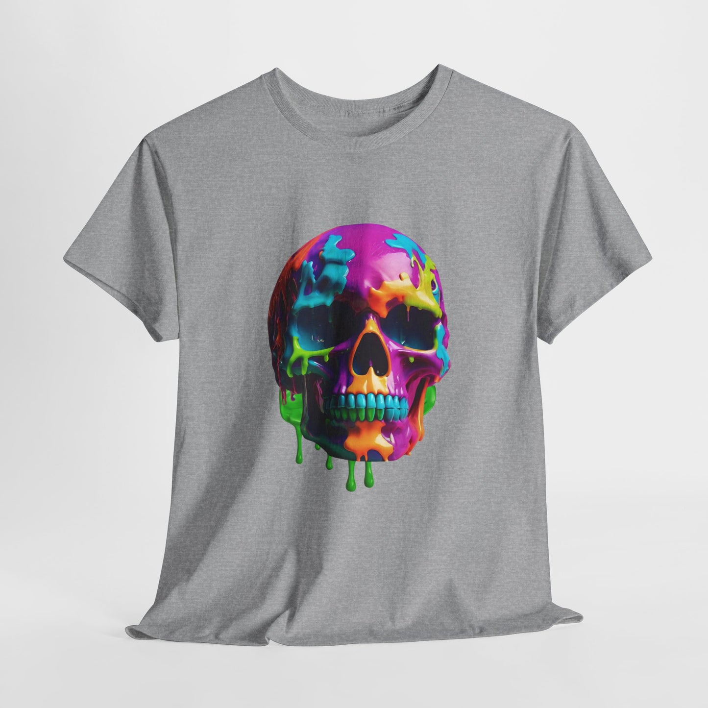 Camiseta con calavera de fusión de neón Flashlander