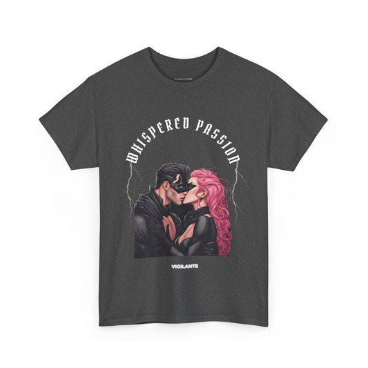 Super héroe camiseta Vigilante beso camisa susurrada pasión camiseta amor camiseta regalo para ella para él unisex camiseta de algodón pesado Flashlander