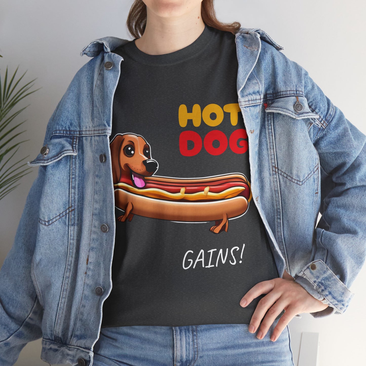 Hot Dog Gains Dachshund Dog - Flashlander Gym Shirt