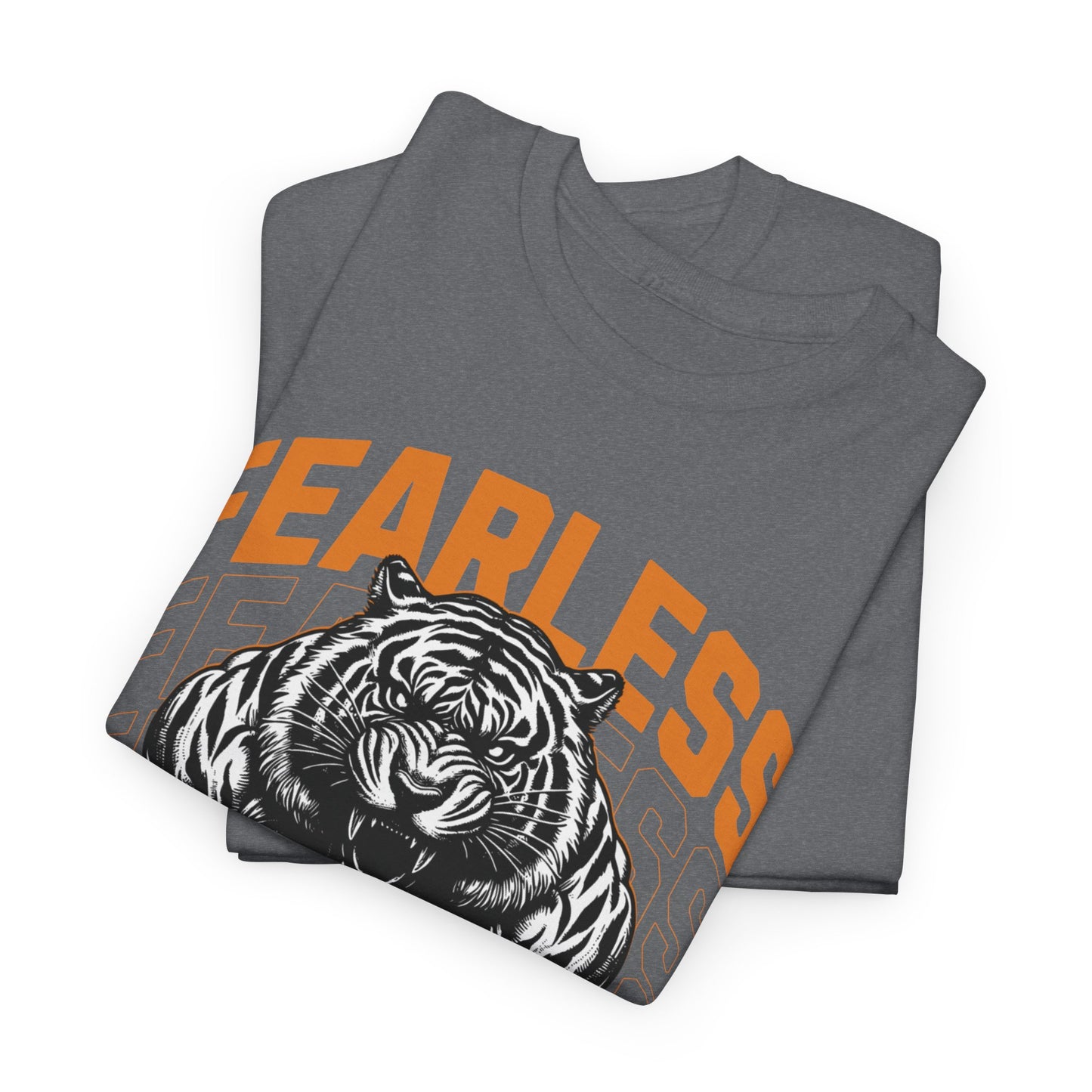 Tiger Bodybuilder Shirt Flashlander Fearless Workout Lift Heavy Beast Mode Gym T-Shirt Cotton Unisex Graphic Tee