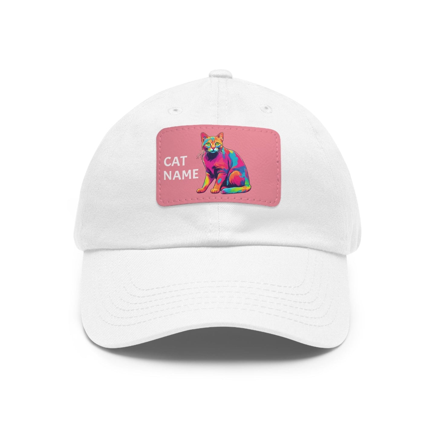 Cat Hat Sportswear Hat Cat Cap Cat Pop Art Hat Dad Hat with Patch (Rectangle) Baseball Cap Custom Hat Flashlander