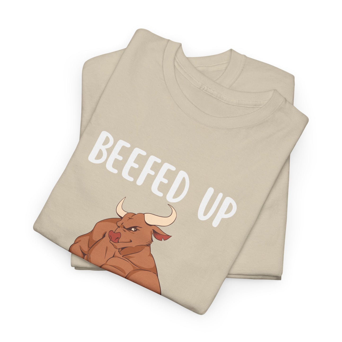 Muscle Bull Beefed Up No Bull, Just Gains - Flashlander Gym Shirt