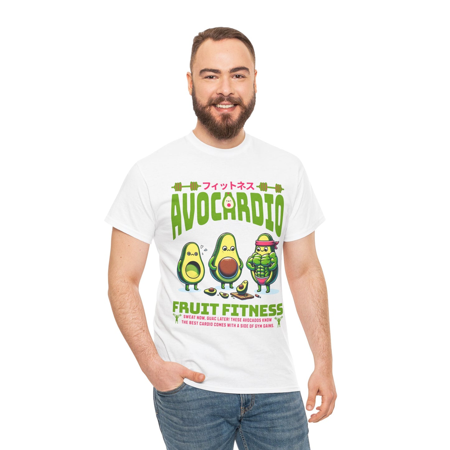 Avocardio Active Gym Shirt Avocado Fitness Graphic Tee